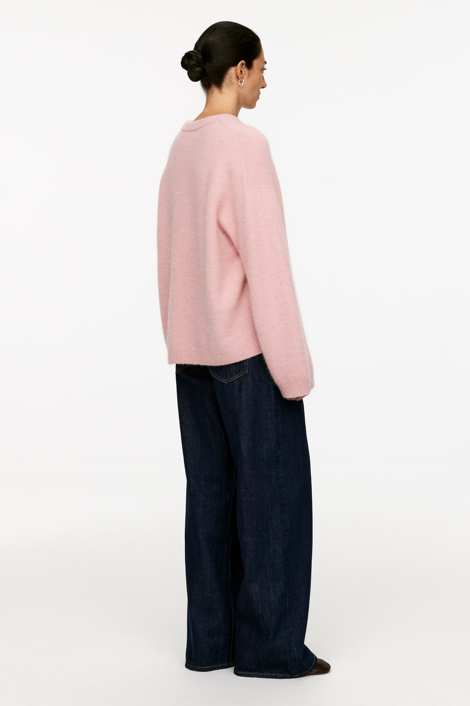 Alpaca-Wool Blend Jumper - Pink/Black/Beige/Off White/Light Grey/Dusty Blue/Dark Yellow/Dark Brown/Dark Green - 4