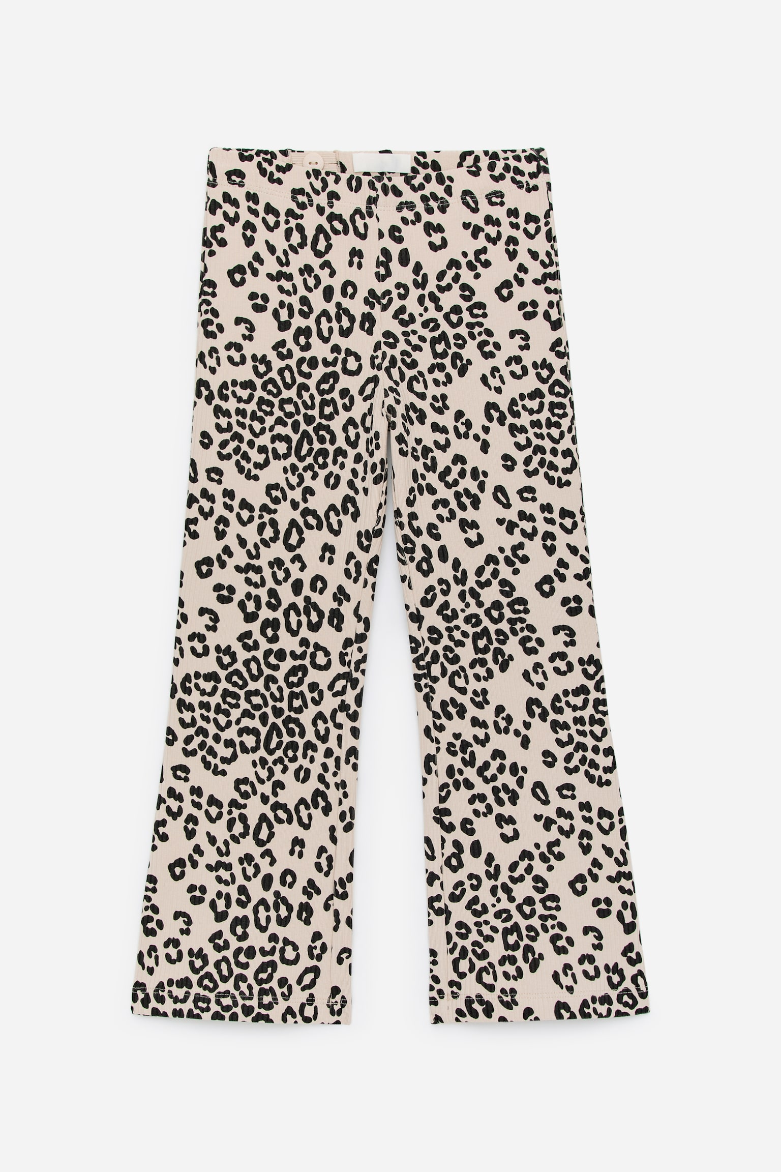 Ausgestellte gerippte Leggings - Beige/Schwarz/Blau/mehrfarbig/Schwarz - 1