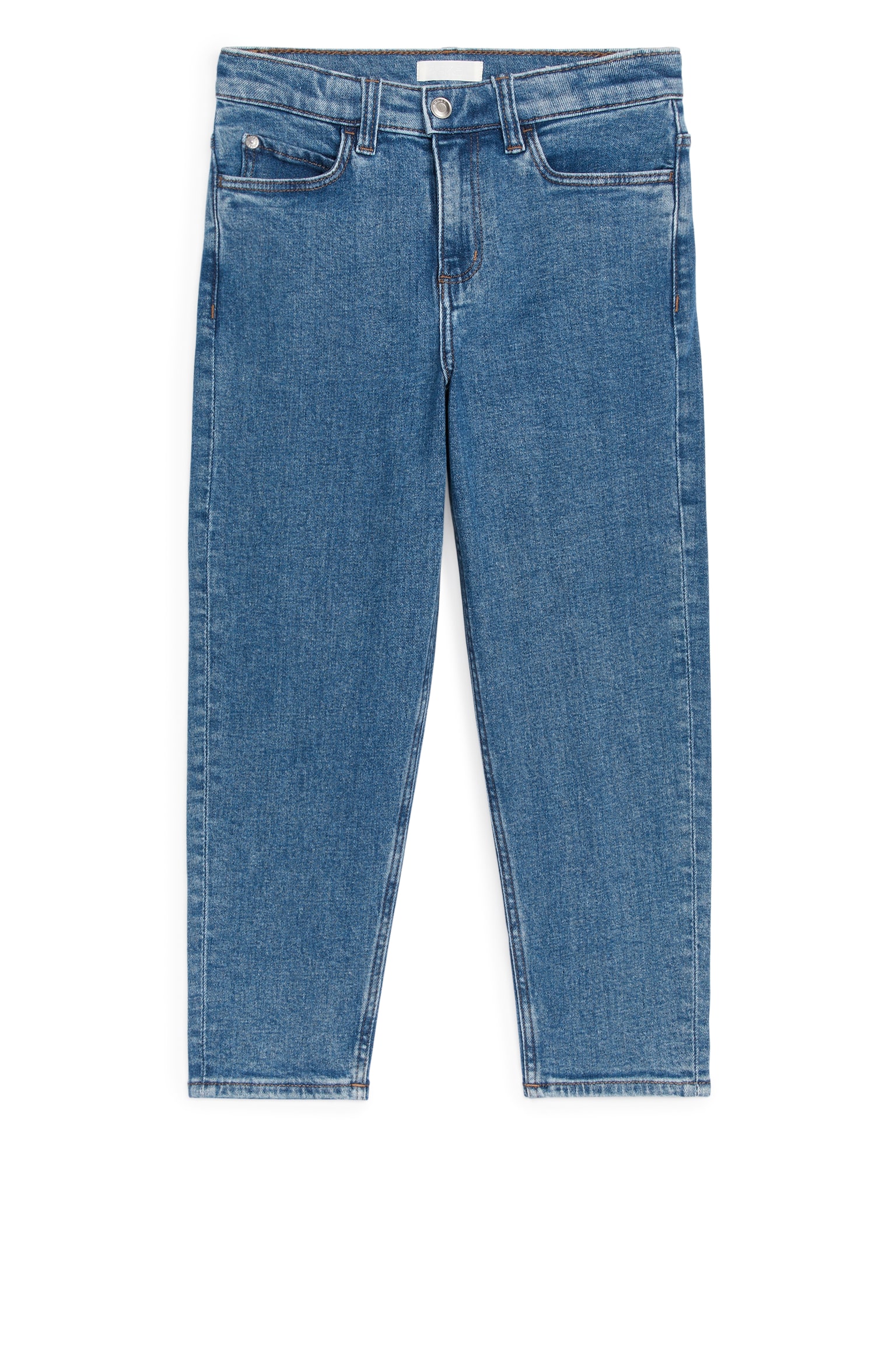 Tapered Stretch Jeans - Mid Blue - 2