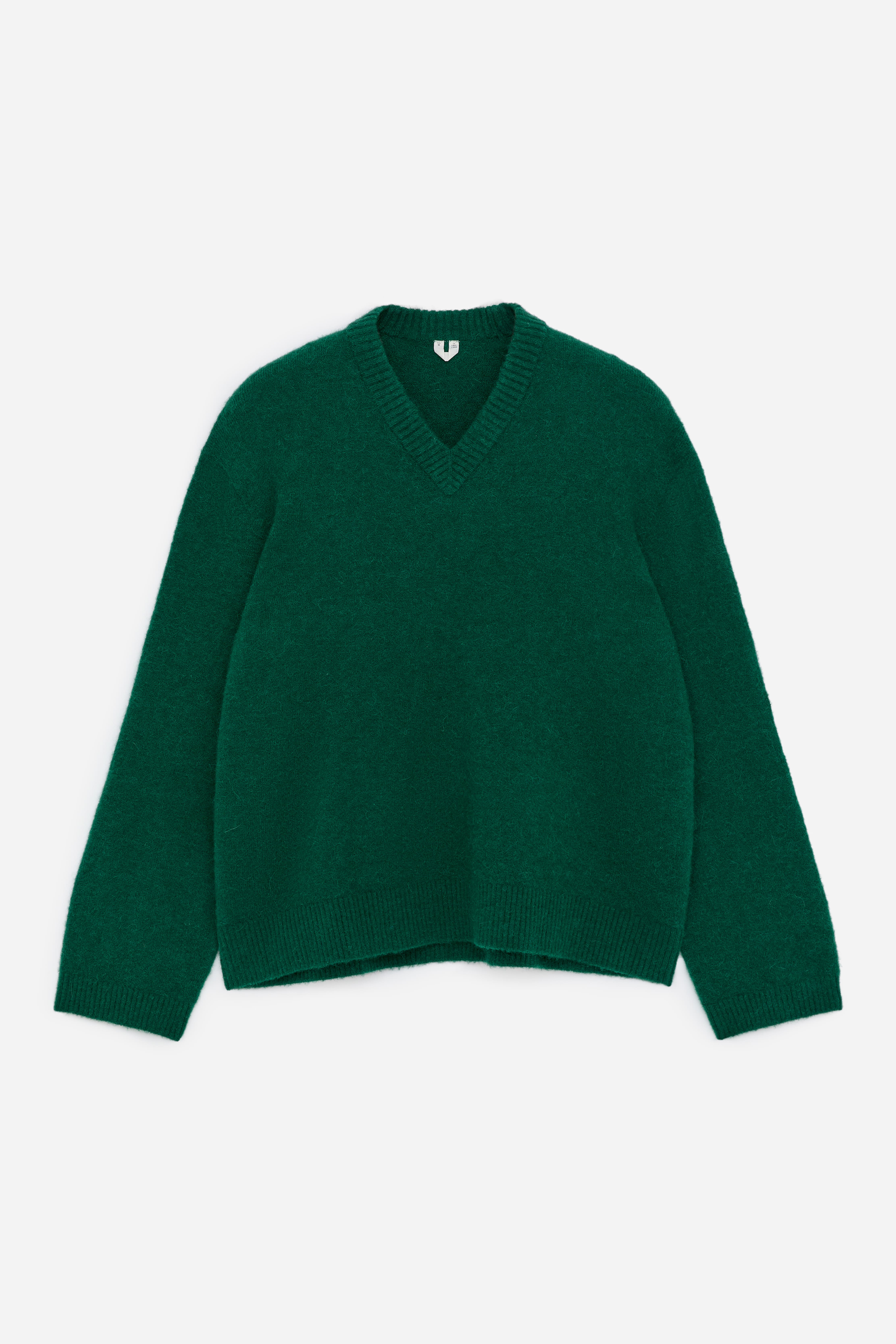 Maglione rilassato in misto alpaca e lana - Verde/Blu scuro