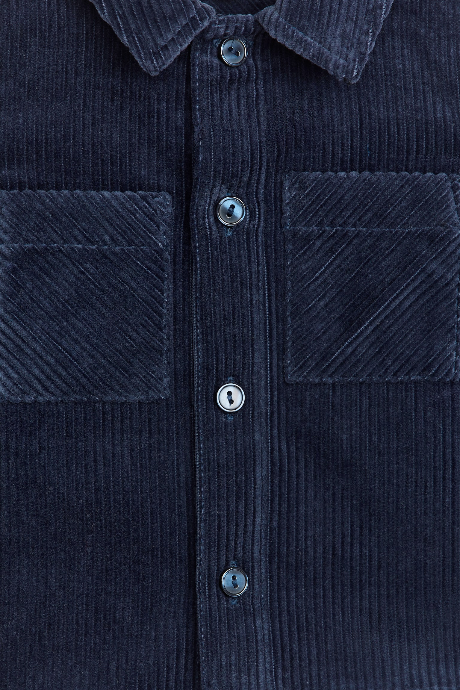 Corduroy Overshirt - Dark Blue - 3