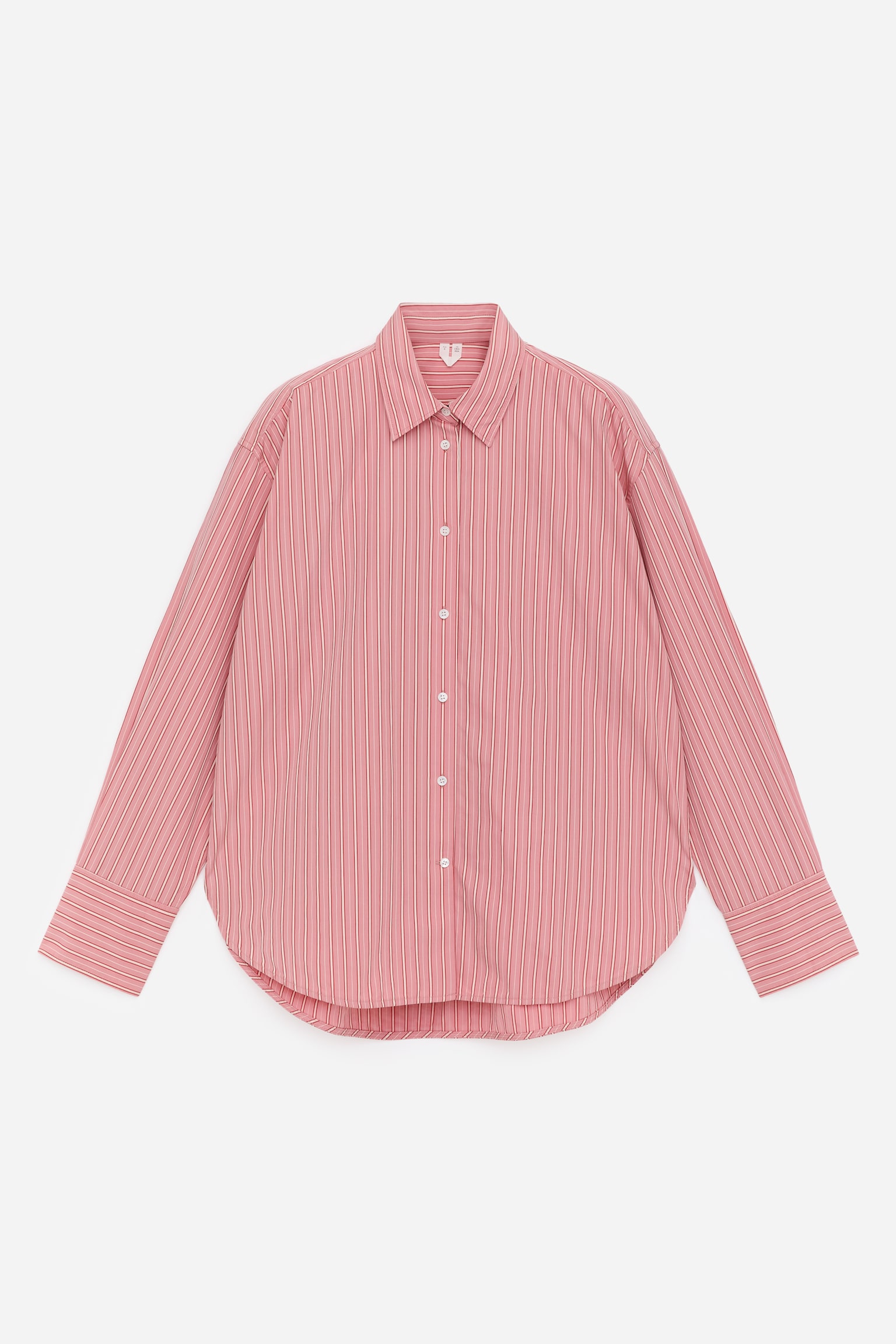 Baumwollhemd - Rosa/Weiß - 2