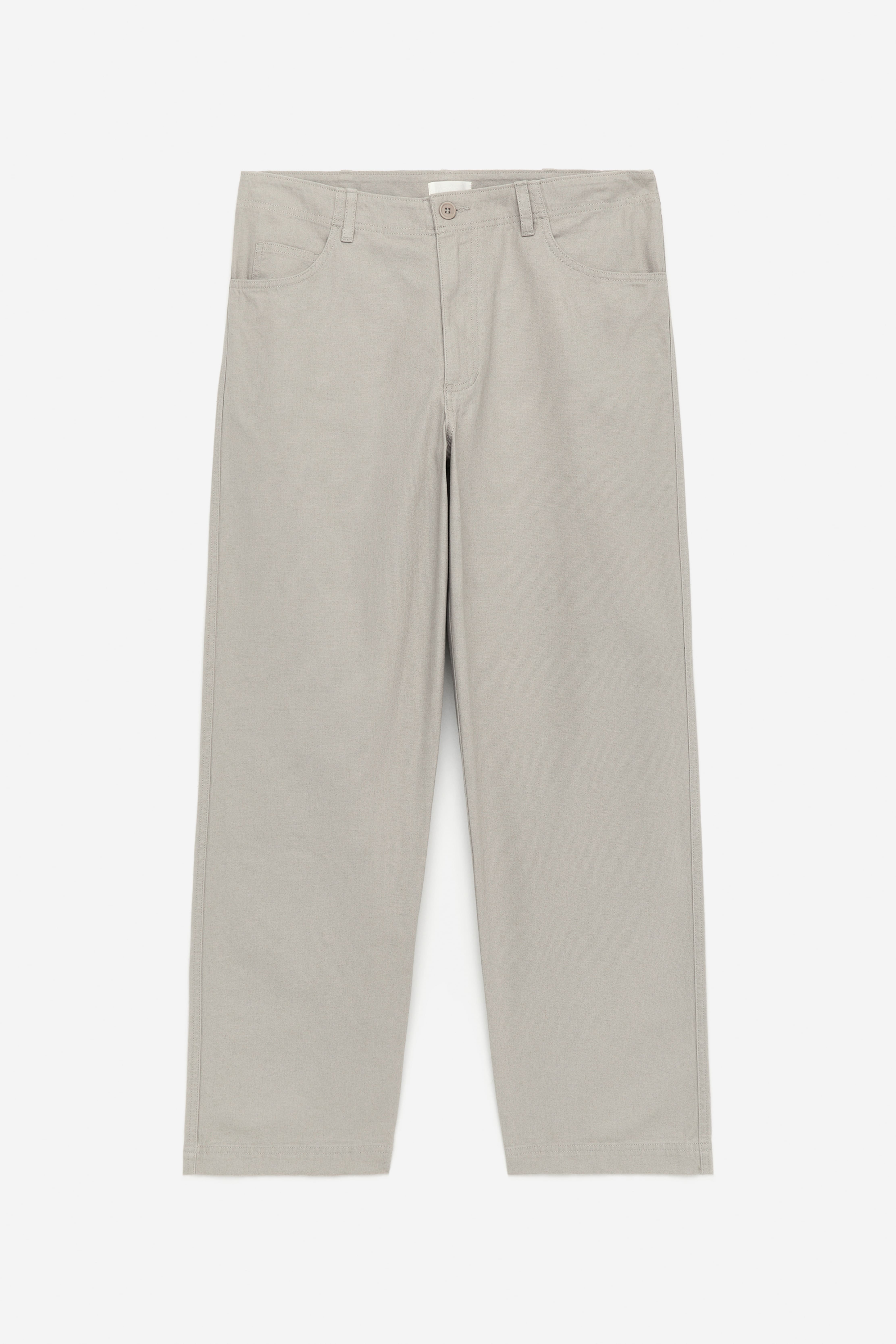 Gerade geschnittene Chino aus Baumwolle - Grau