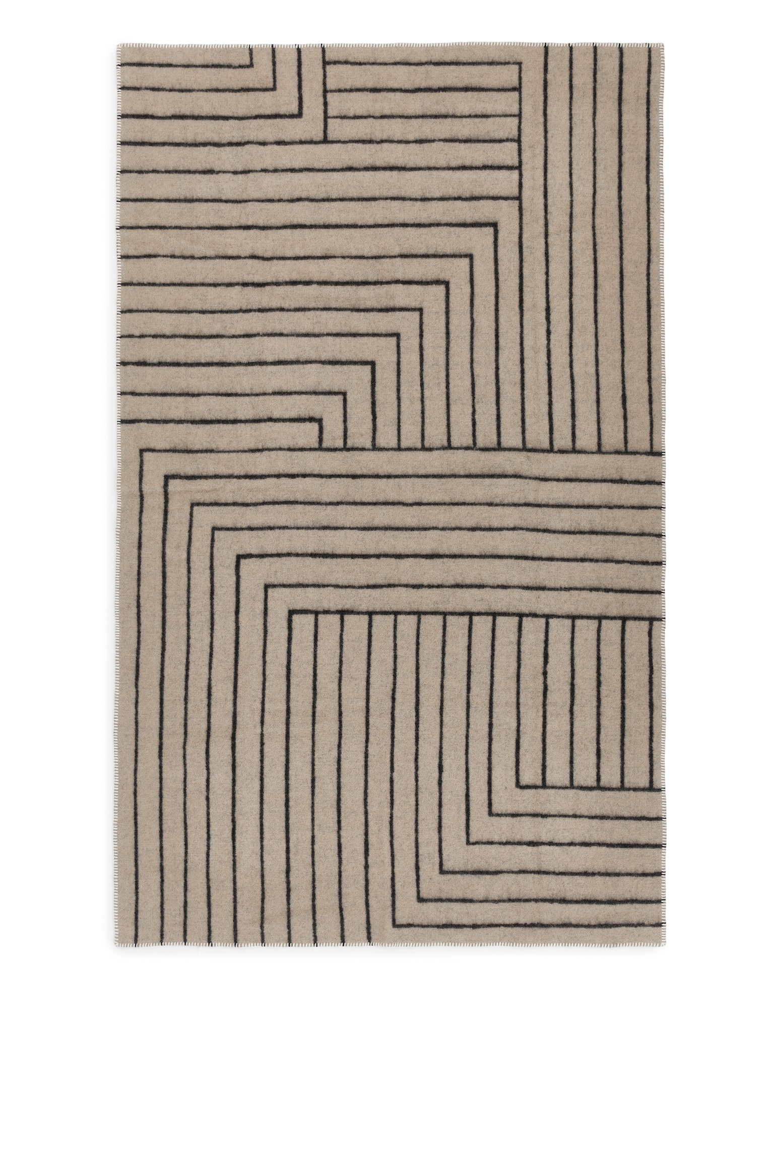 Klippan Wool Blanket - Beige/Black - 1