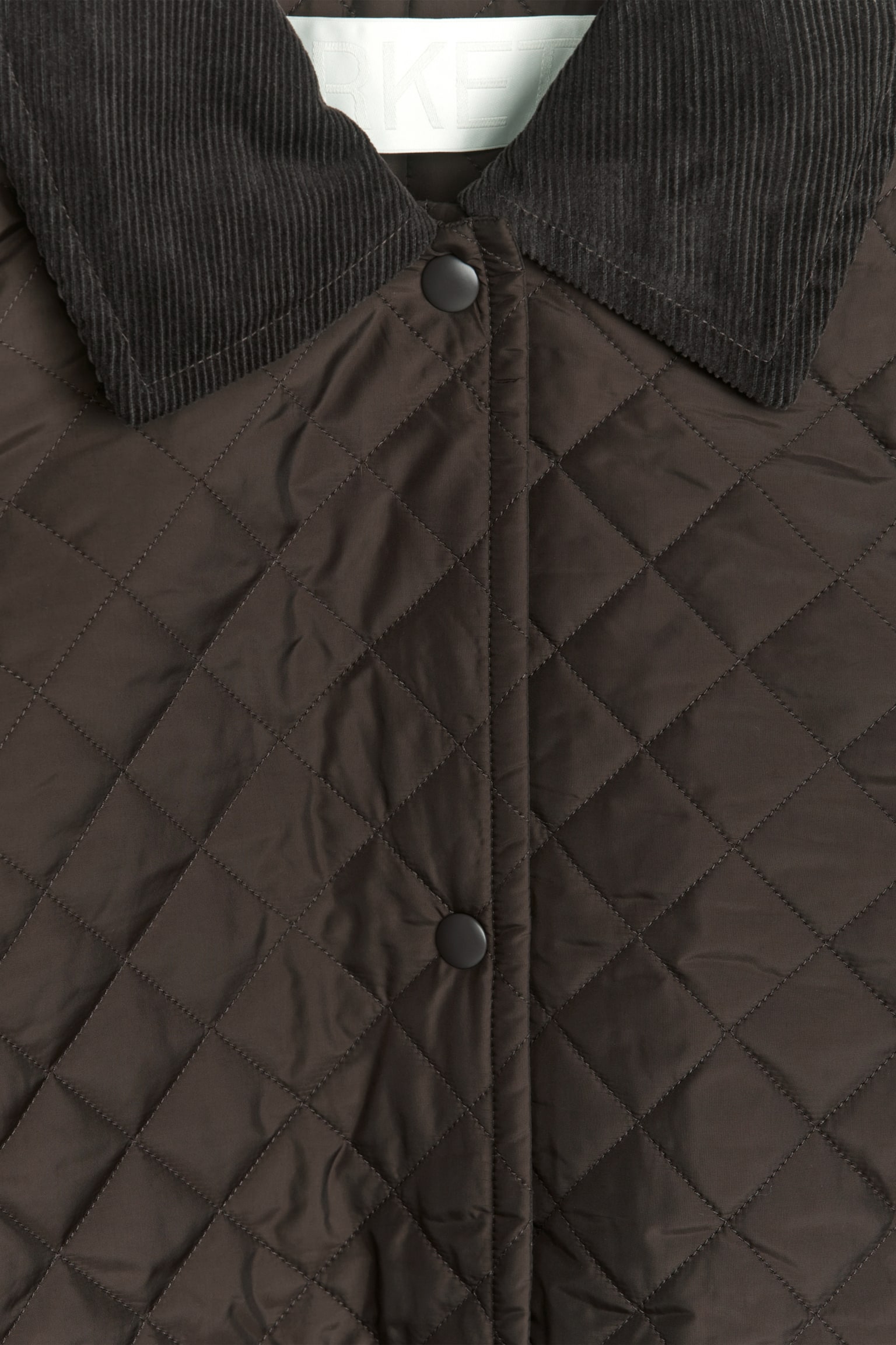 Quilted Jacket - Dark Brown/Black - 2