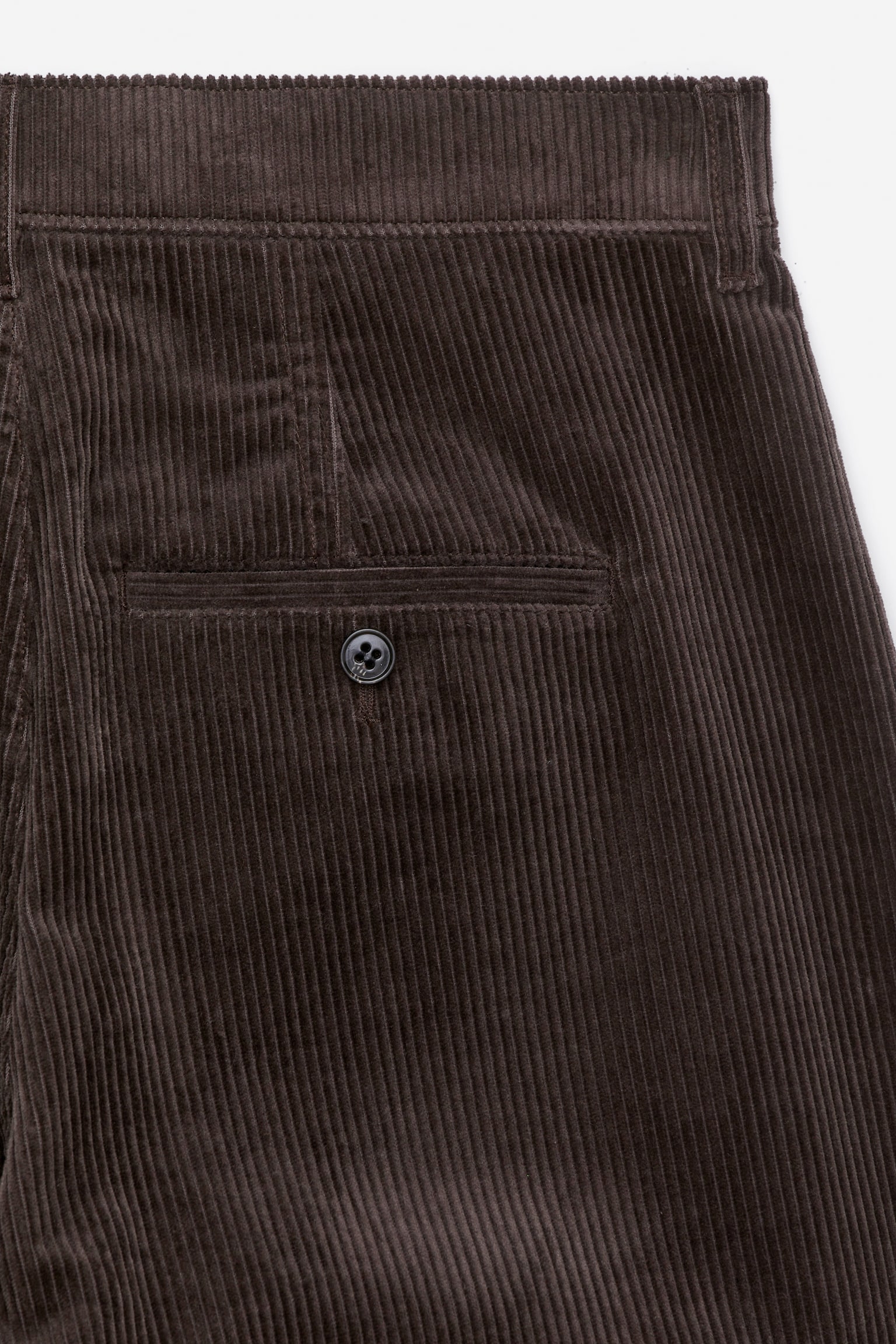 Cordhose mit Barrel Leg - Dunkelbraun/Hellbeige - 4