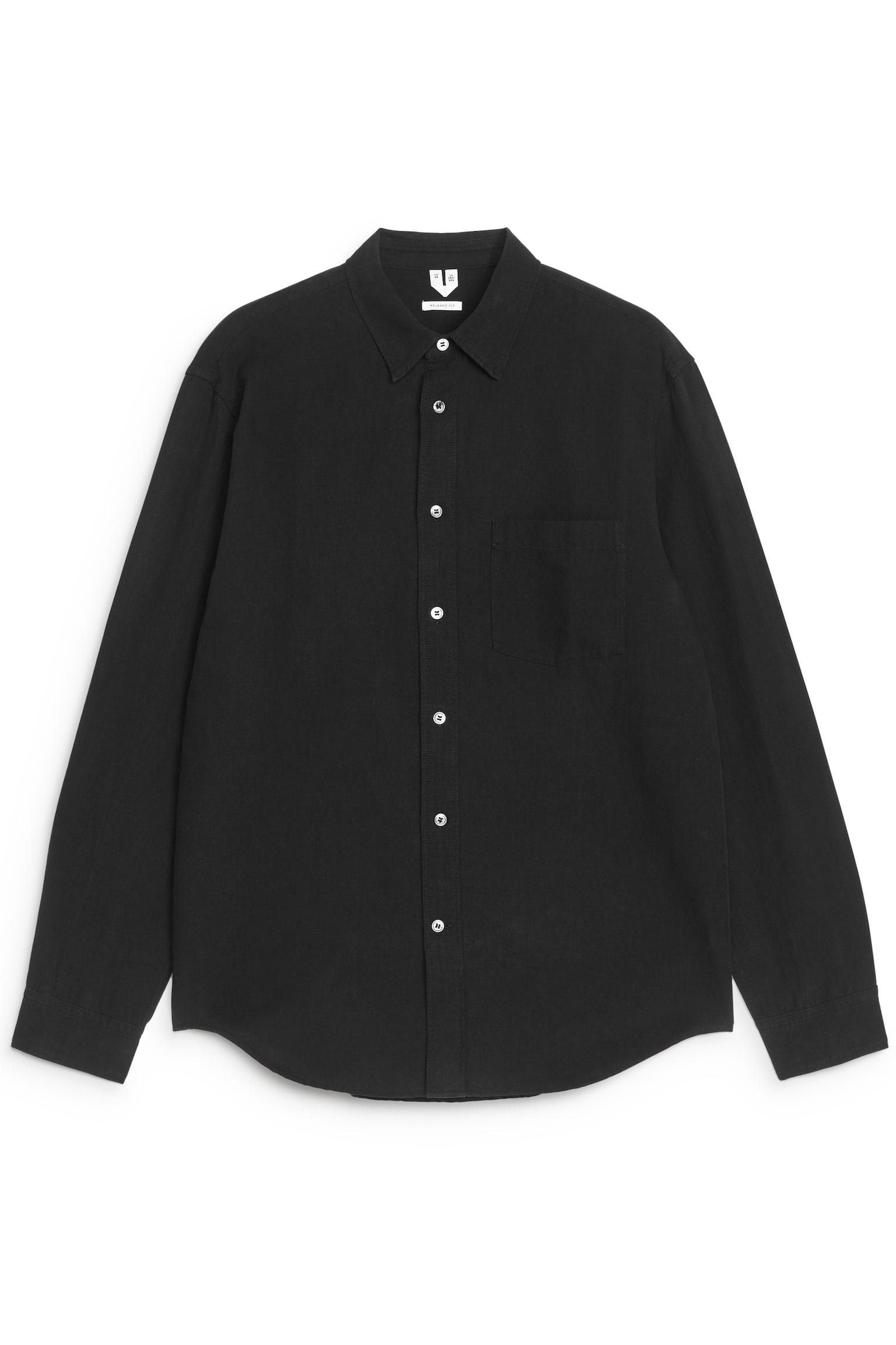 Relaxed Linen-Cotton Shirt - Black/Mole/Off White - 1