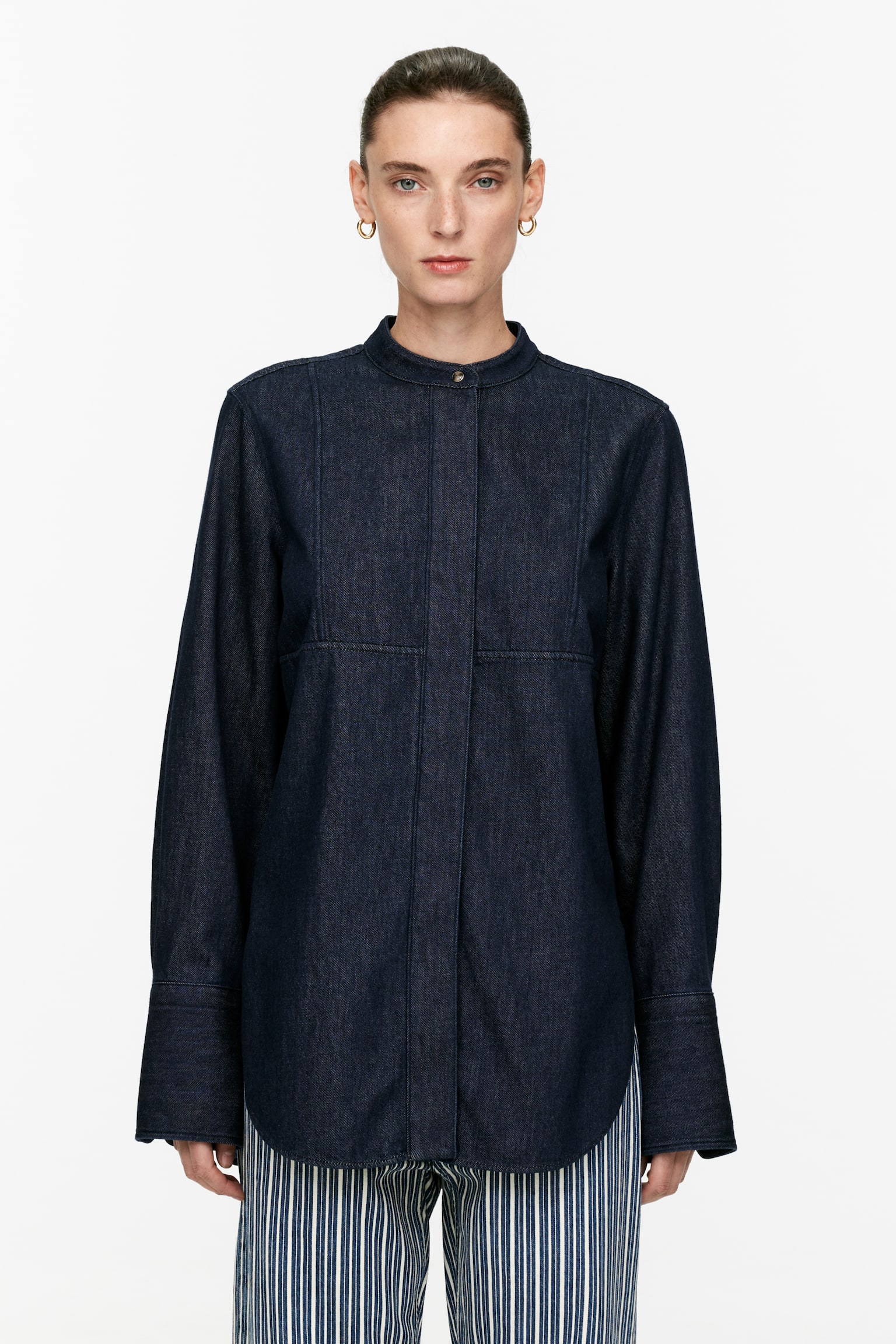 Denim Shirt - Dark Blue - 1