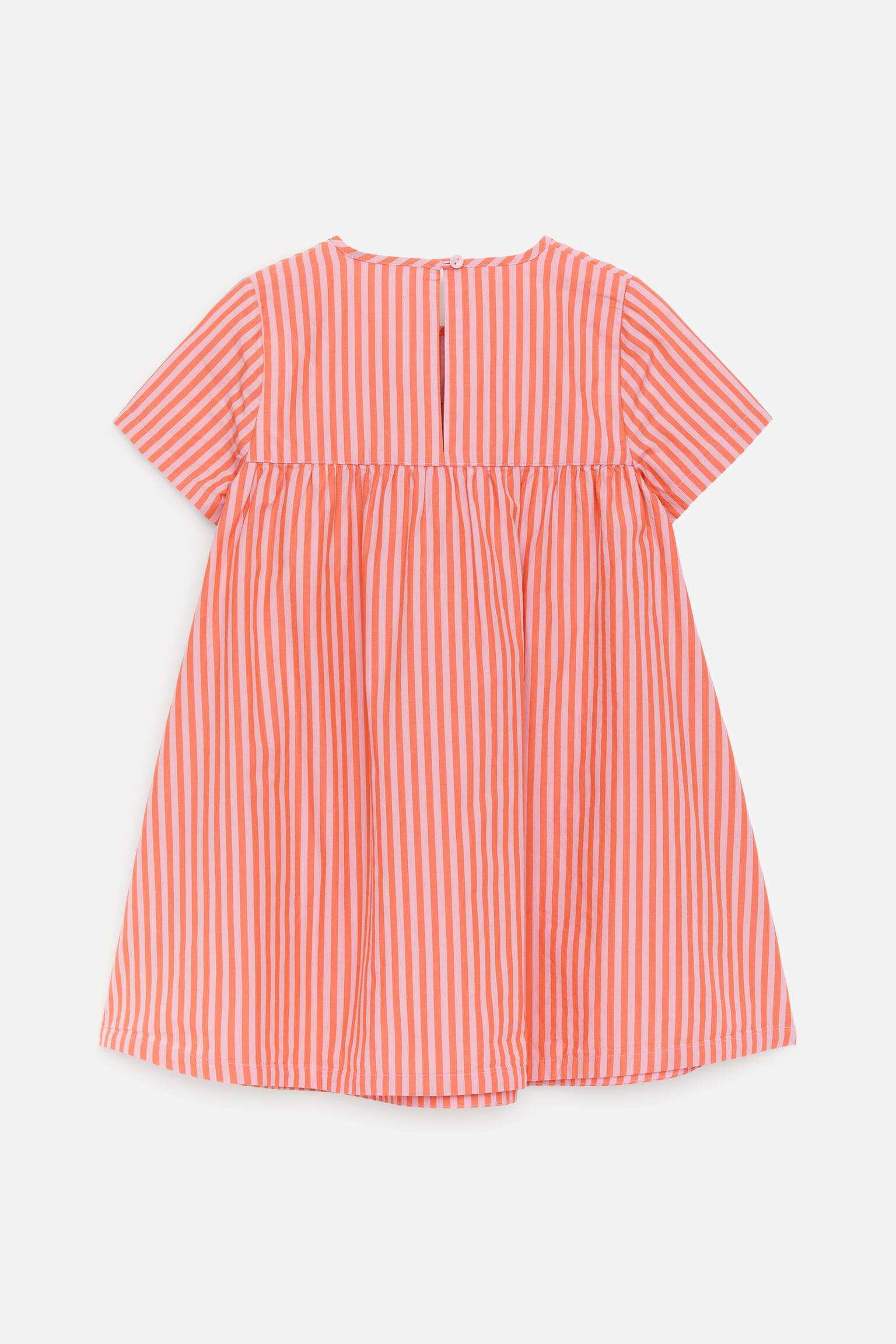 Klänning i bomull - Orange/rosa/Syrenlila/blommönster/Rosa/röd/Lila/vit - 3