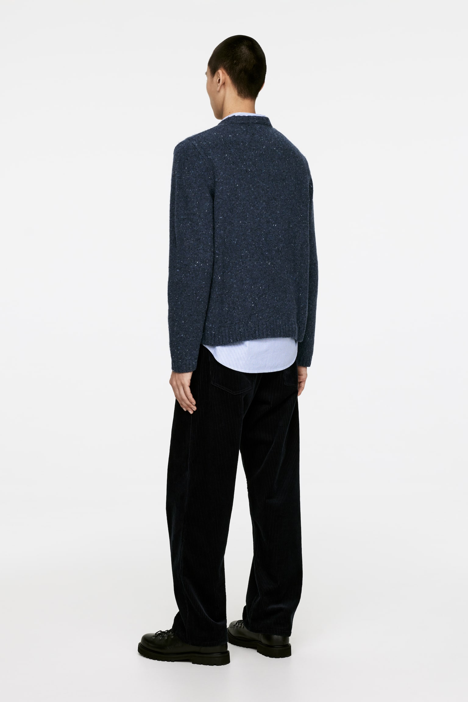 Wool-Alpaca Blend Jumper - Dark Blue/Beige Melange/Dark Grey Melange/Grey Melange - 5