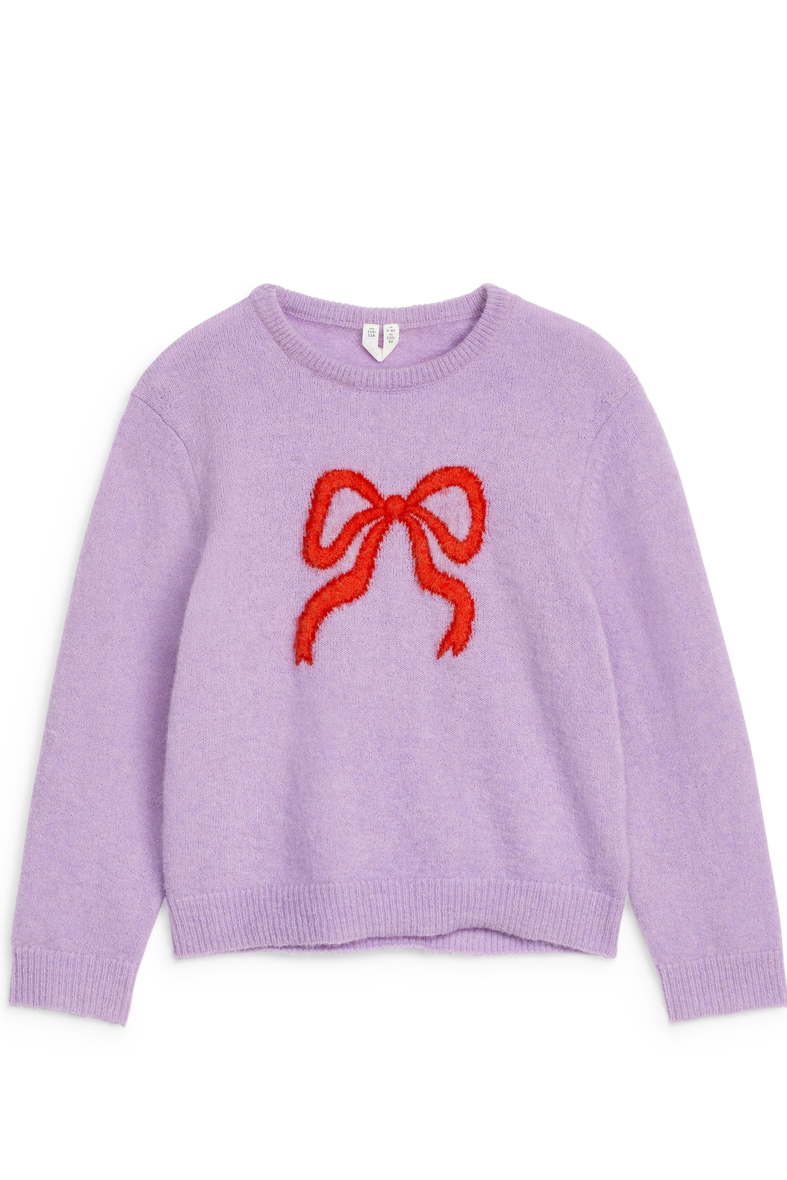 Intarsia Knitted Jumper - Lilac - 1