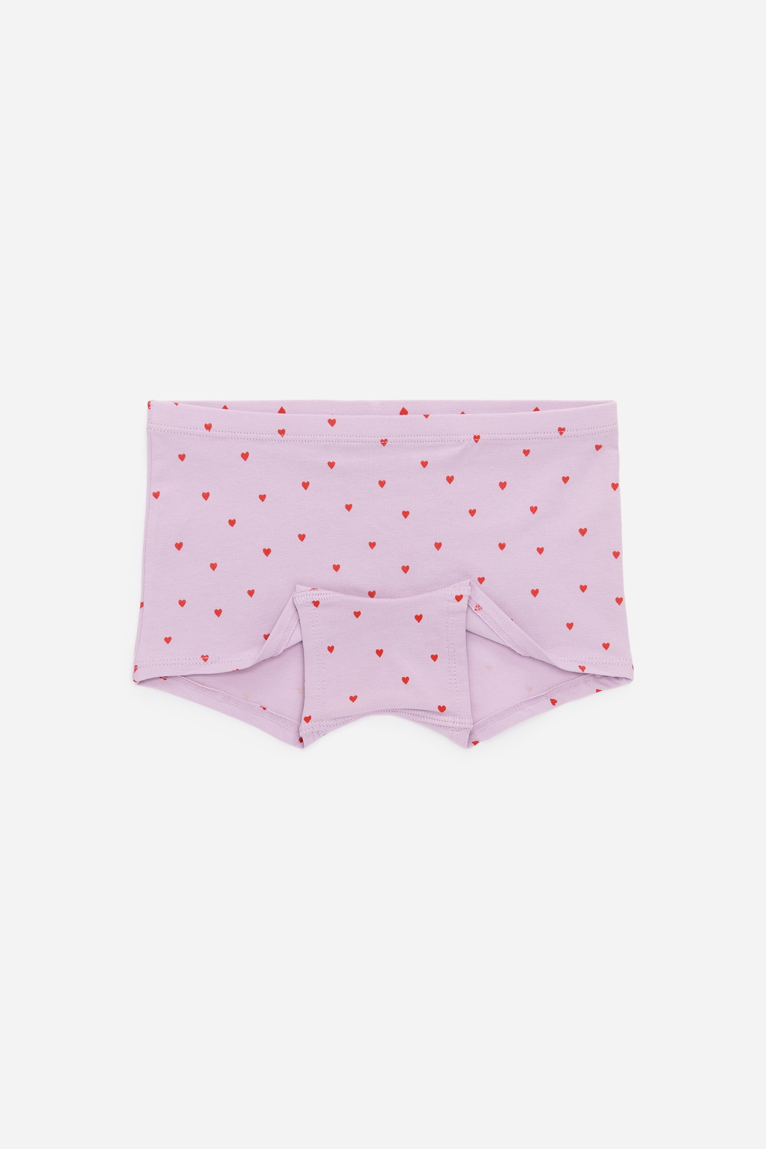 Caleçons en jersey, lot de 3 - Blanc/Rouge/Lilas/Lilas/Vert/Cœurs - 2