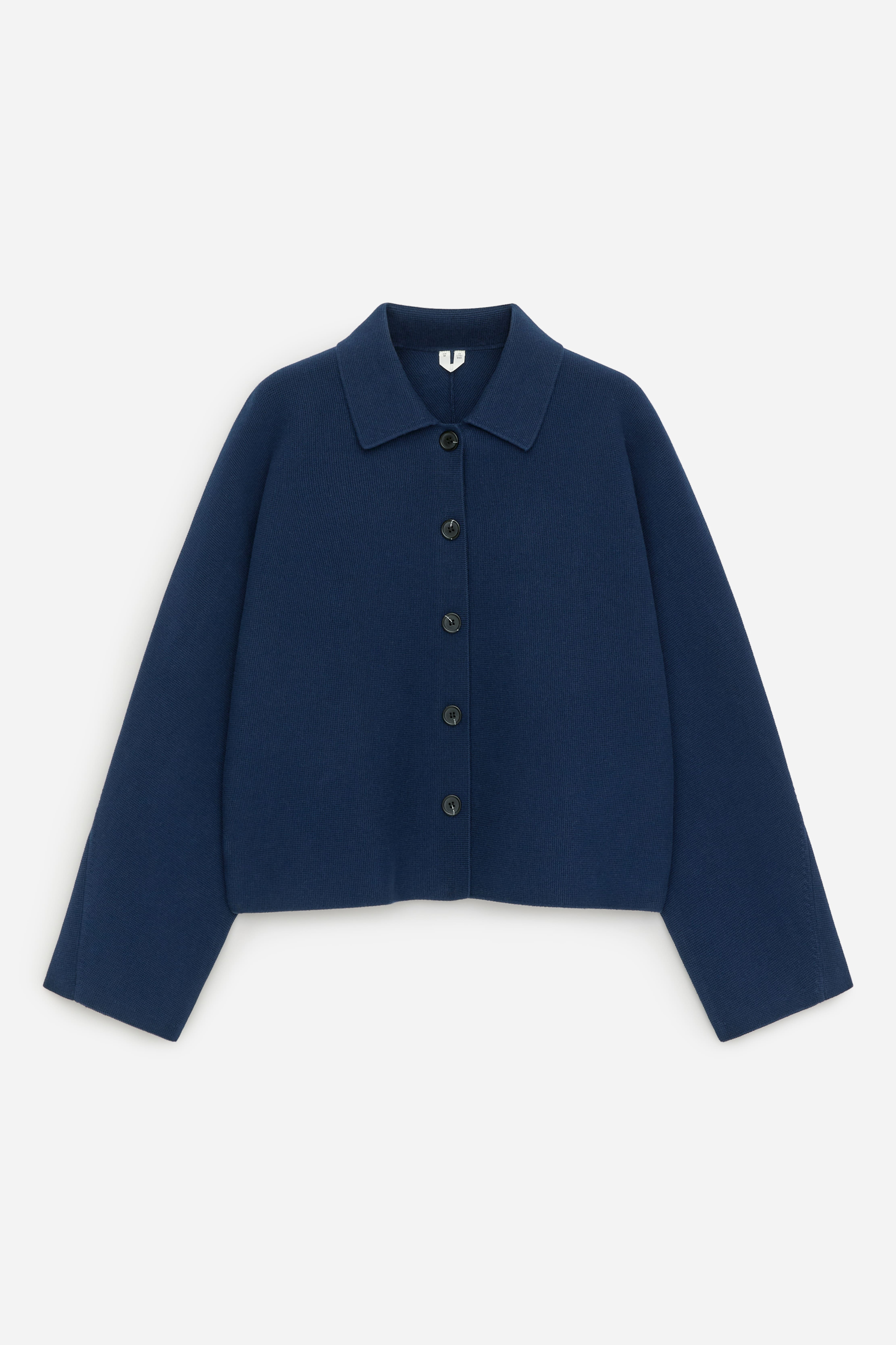 Strickjacke aus Baumwolle - Dunkelblau/Beige