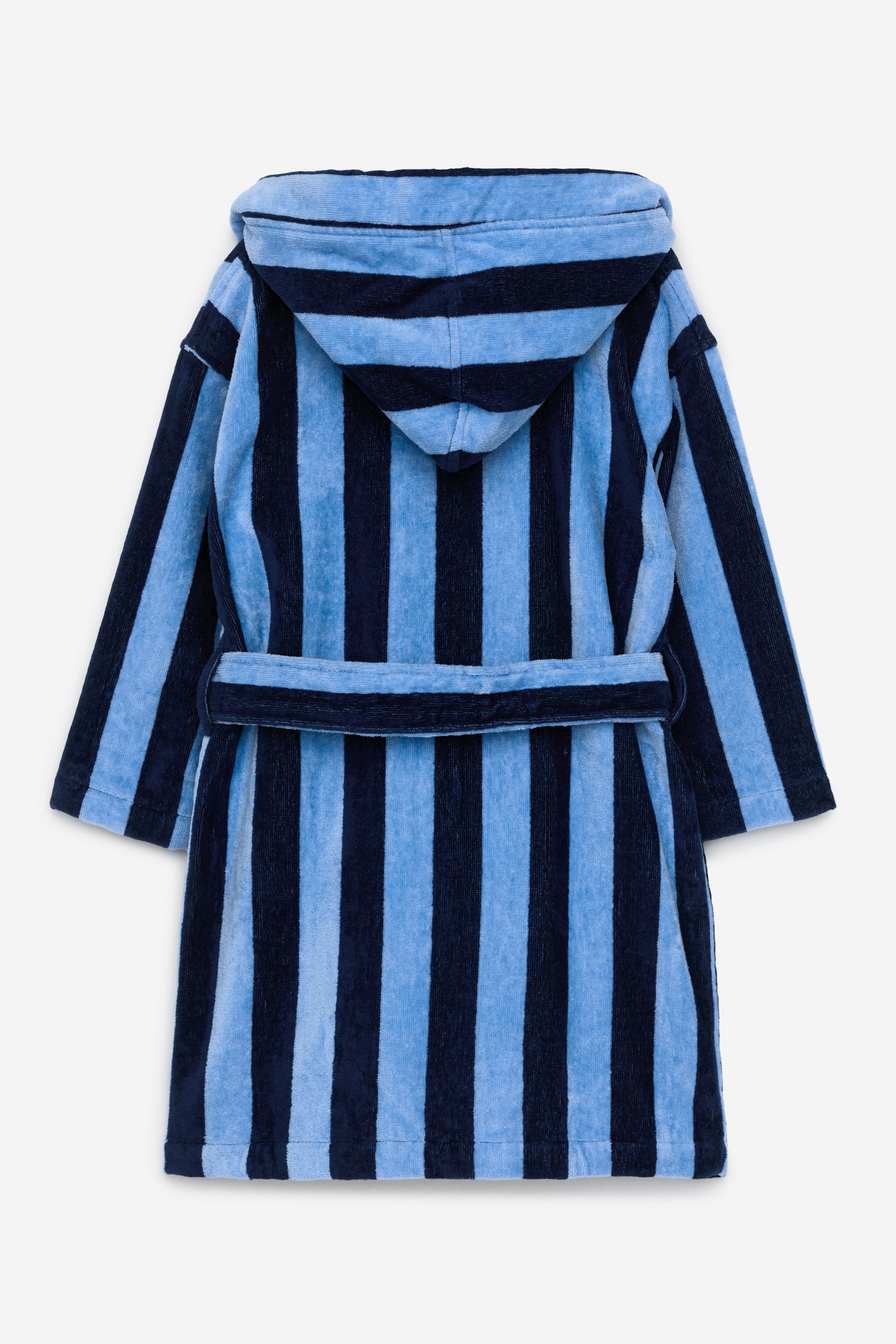 Cotton Terry Bathrobe - Blue/Lilac - 2