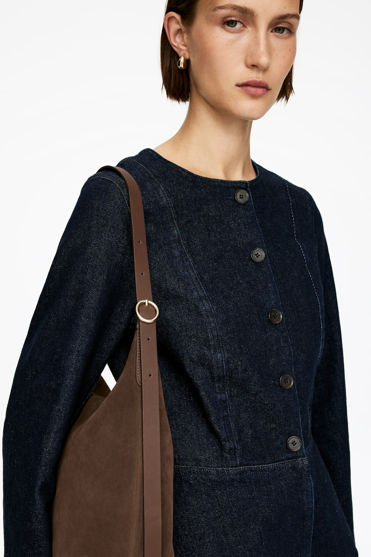 Suede Shoulder Bag - Brown - Ladies | H&M GB