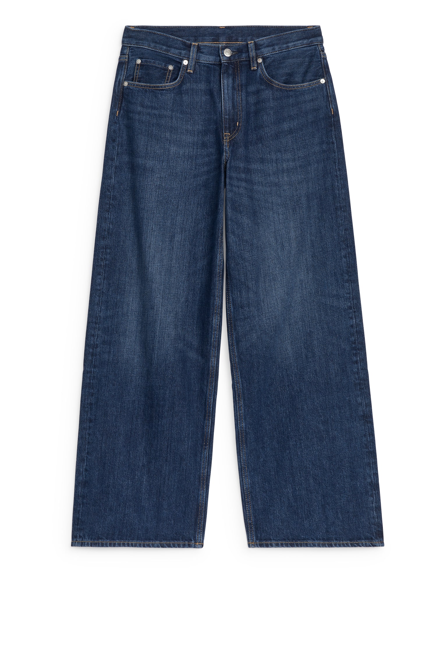 CLOUD Low Loose Jeans - Mid Blue/Mid Blue - 2