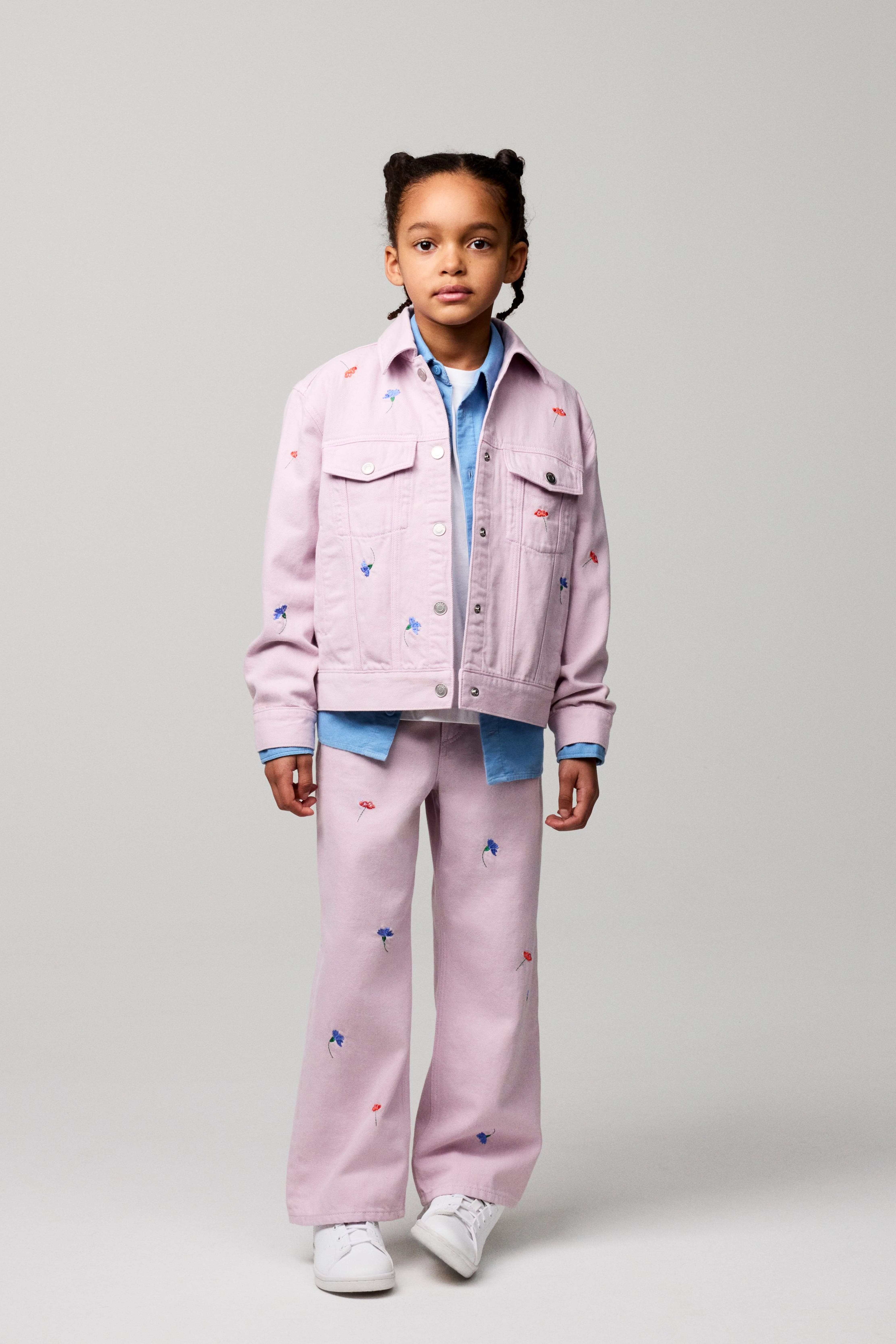 Κεντημένο Τζιν Παντελόνι - Lilac/Μπλε/Πασχαλίτσες/Μαύρο