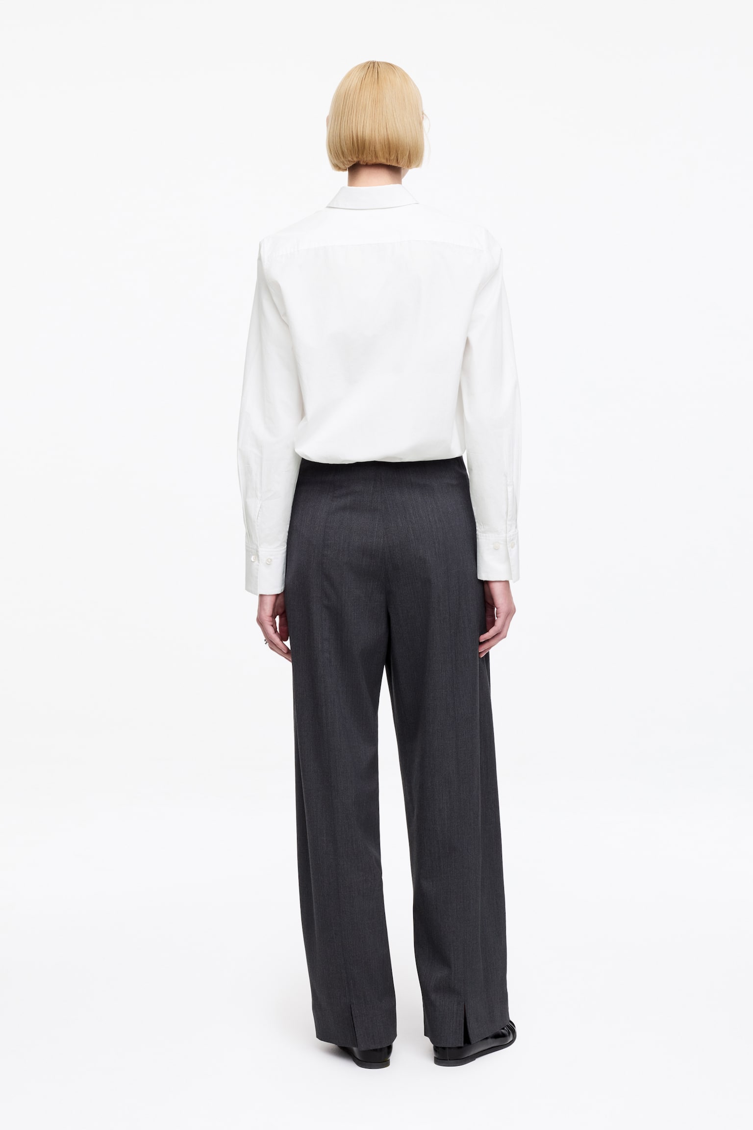 Regular-Fit poplin ing - Fehér/Bordó - 7