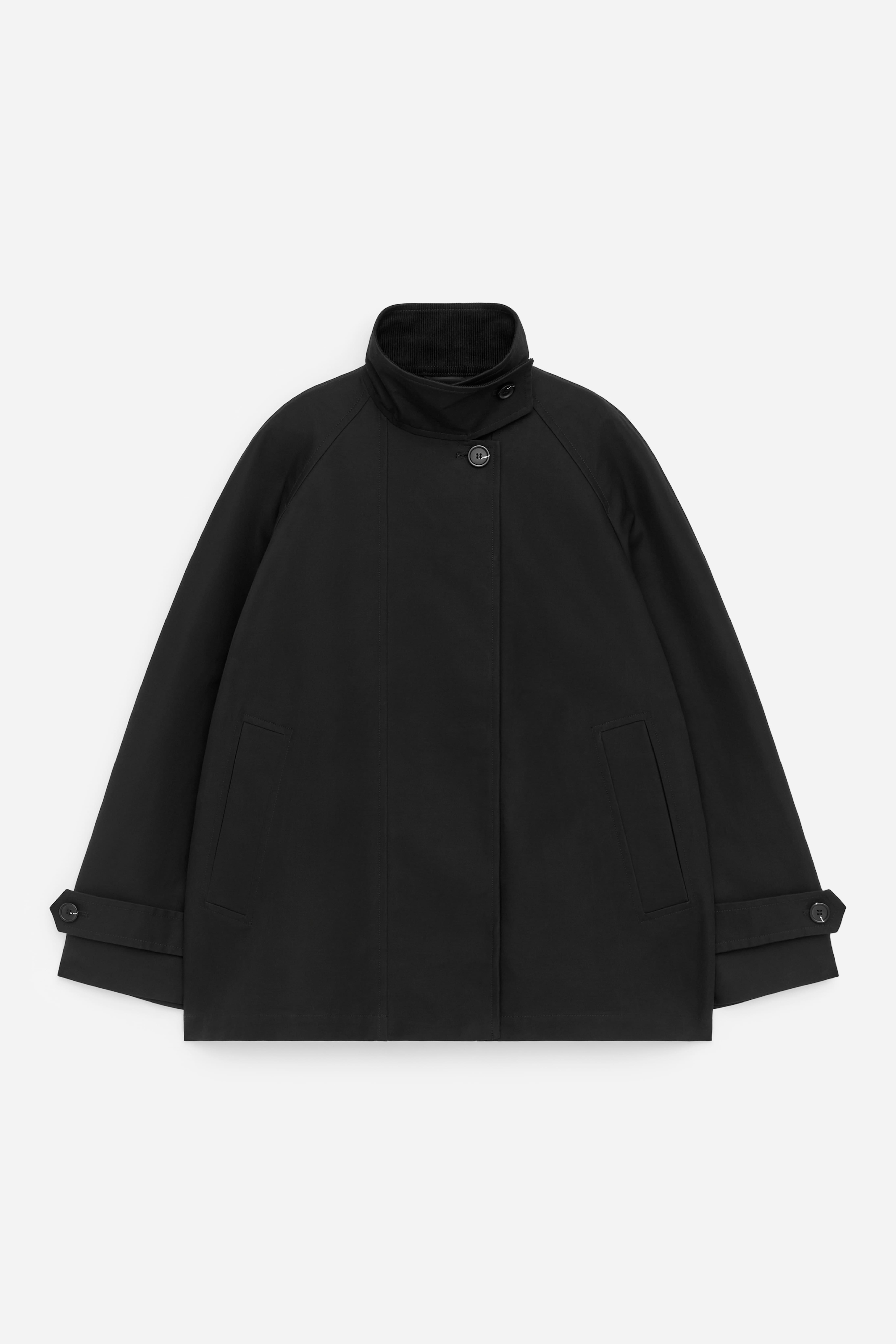 Jacke mit Cordkragen - Schwarz/Braun