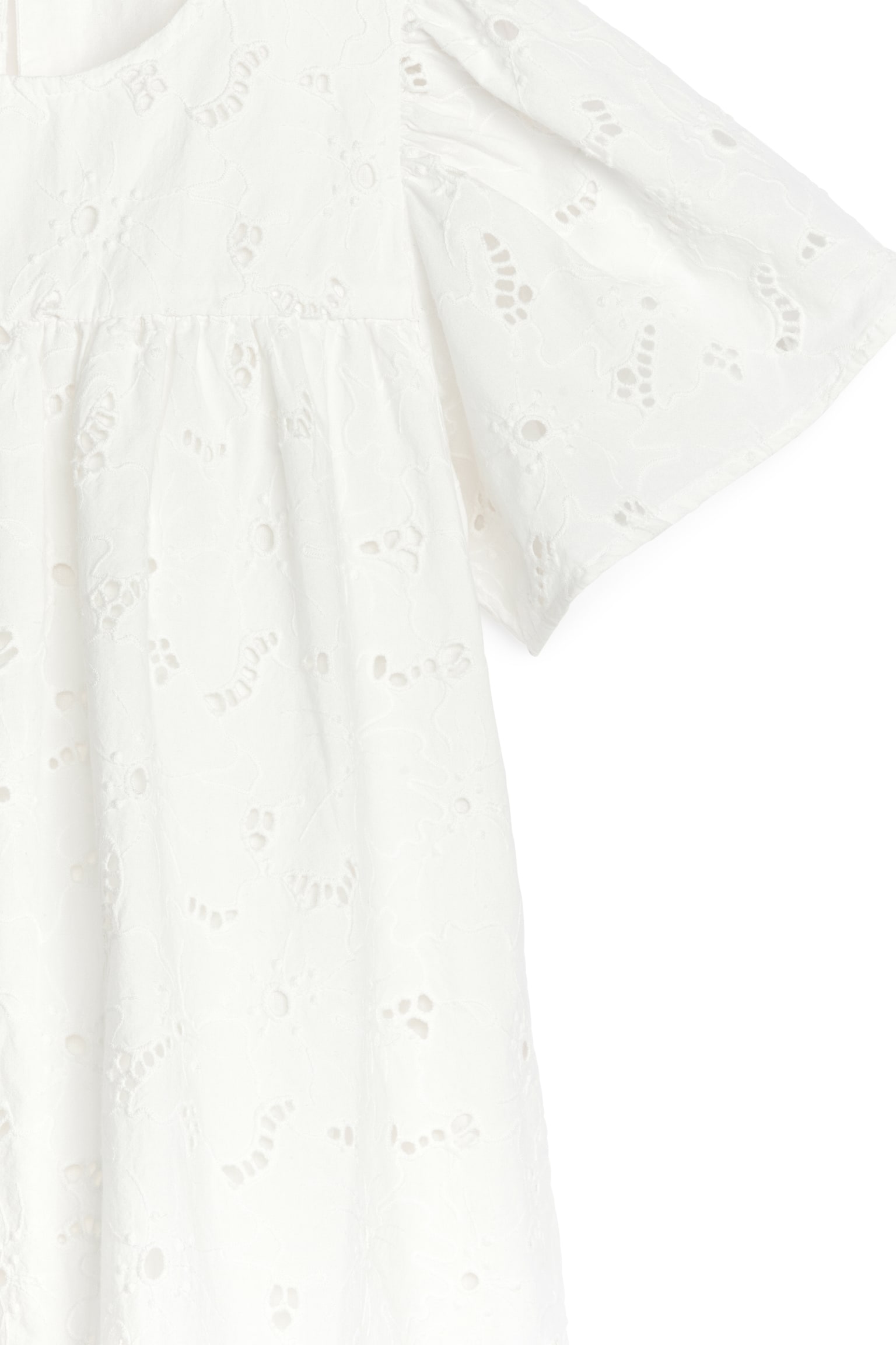 Broderie Anglaise Dress - White - 2