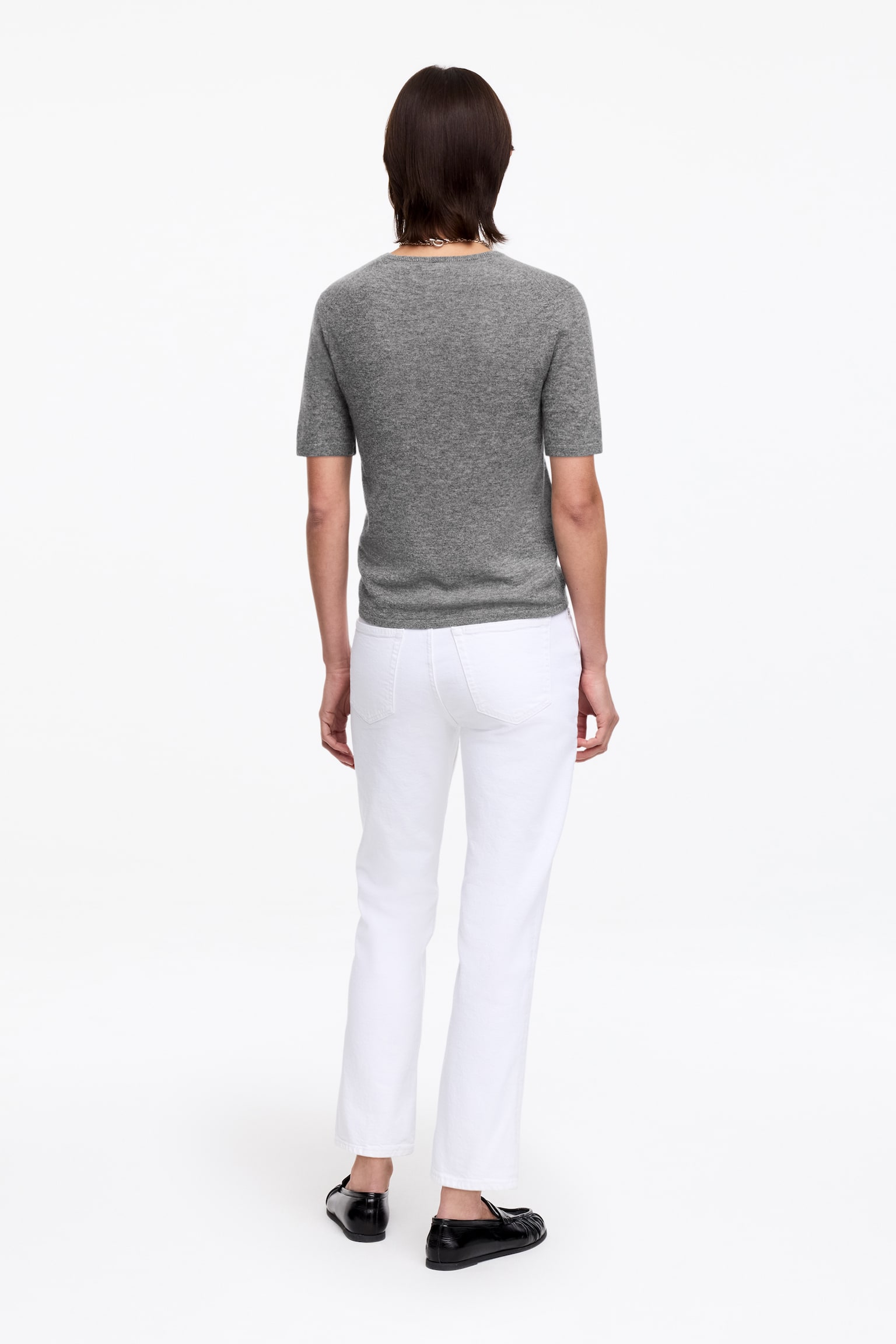 Tiszta kasmír felső - Szürke/Fekete/Zöld - 5