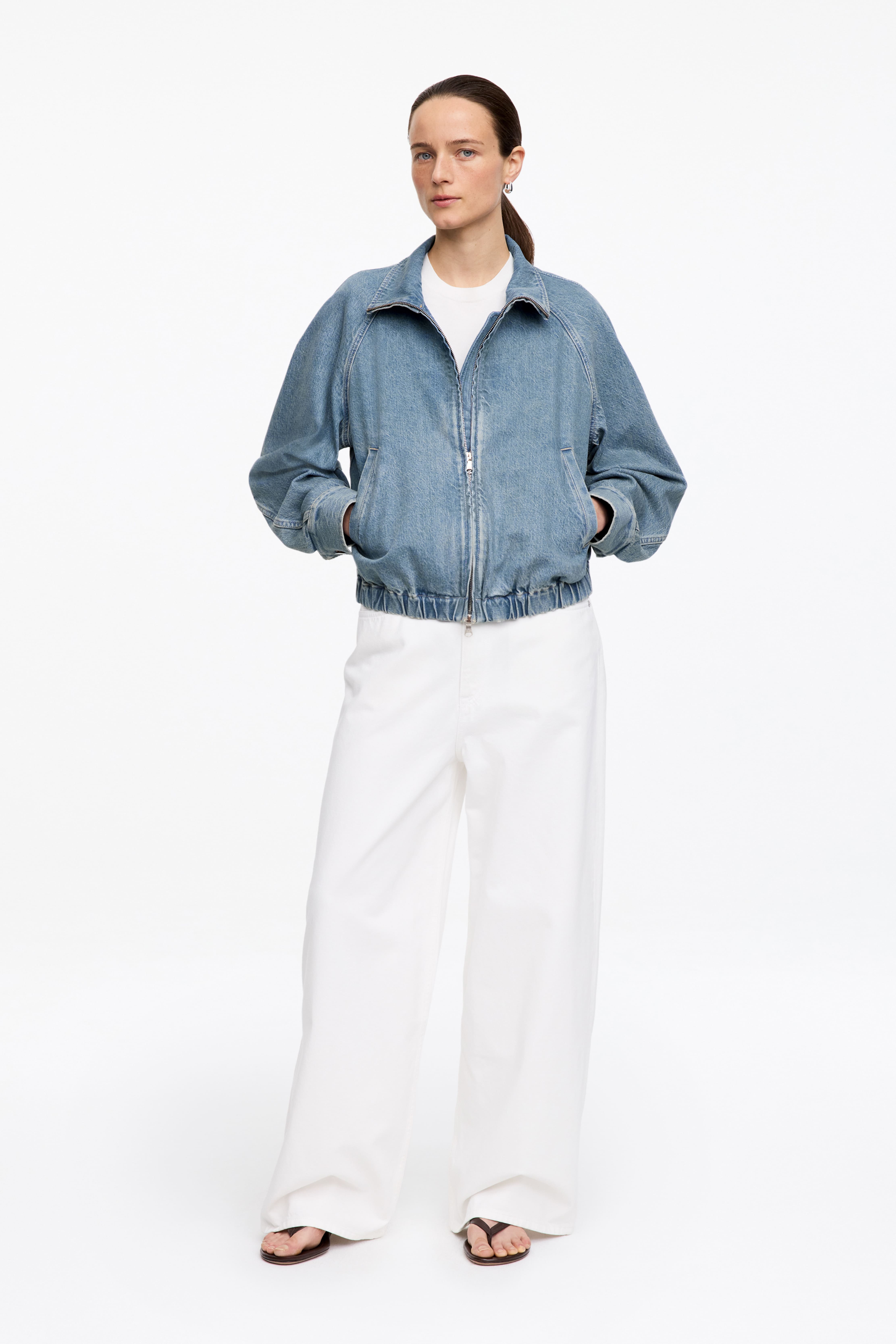 Giacca corta in denim - Blu