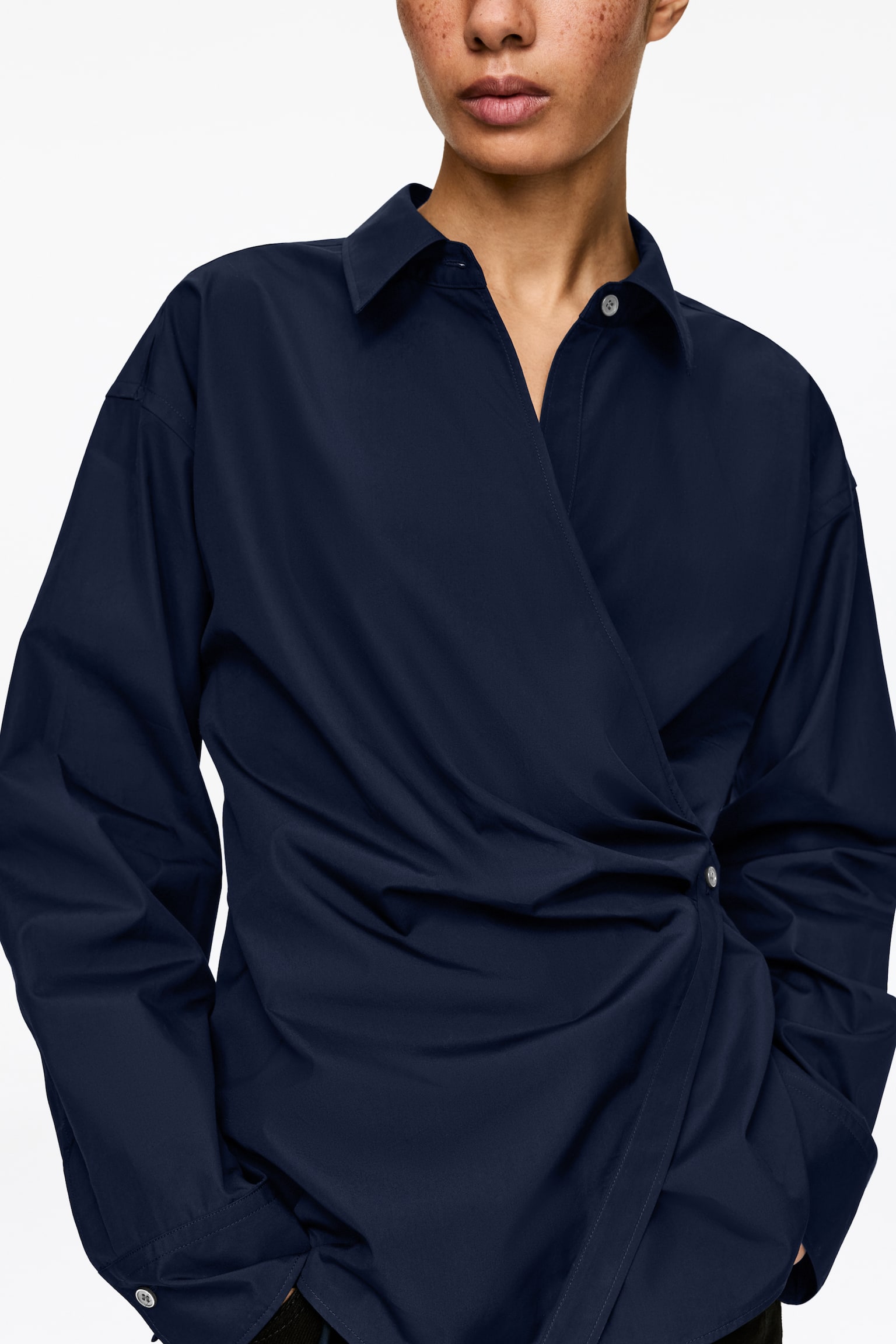 Wrap Shirt - Donkerblauw - 4