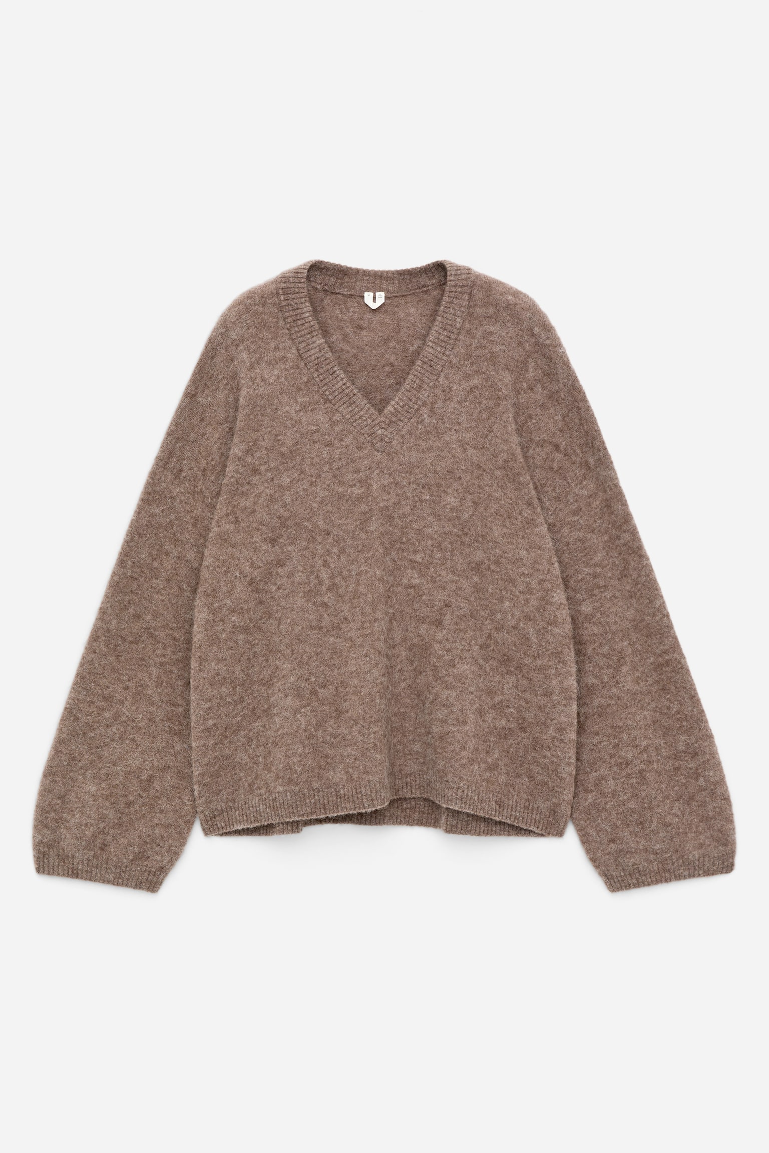 Maglione con scollo a V in misto alpaca e lana - Talpa - 2