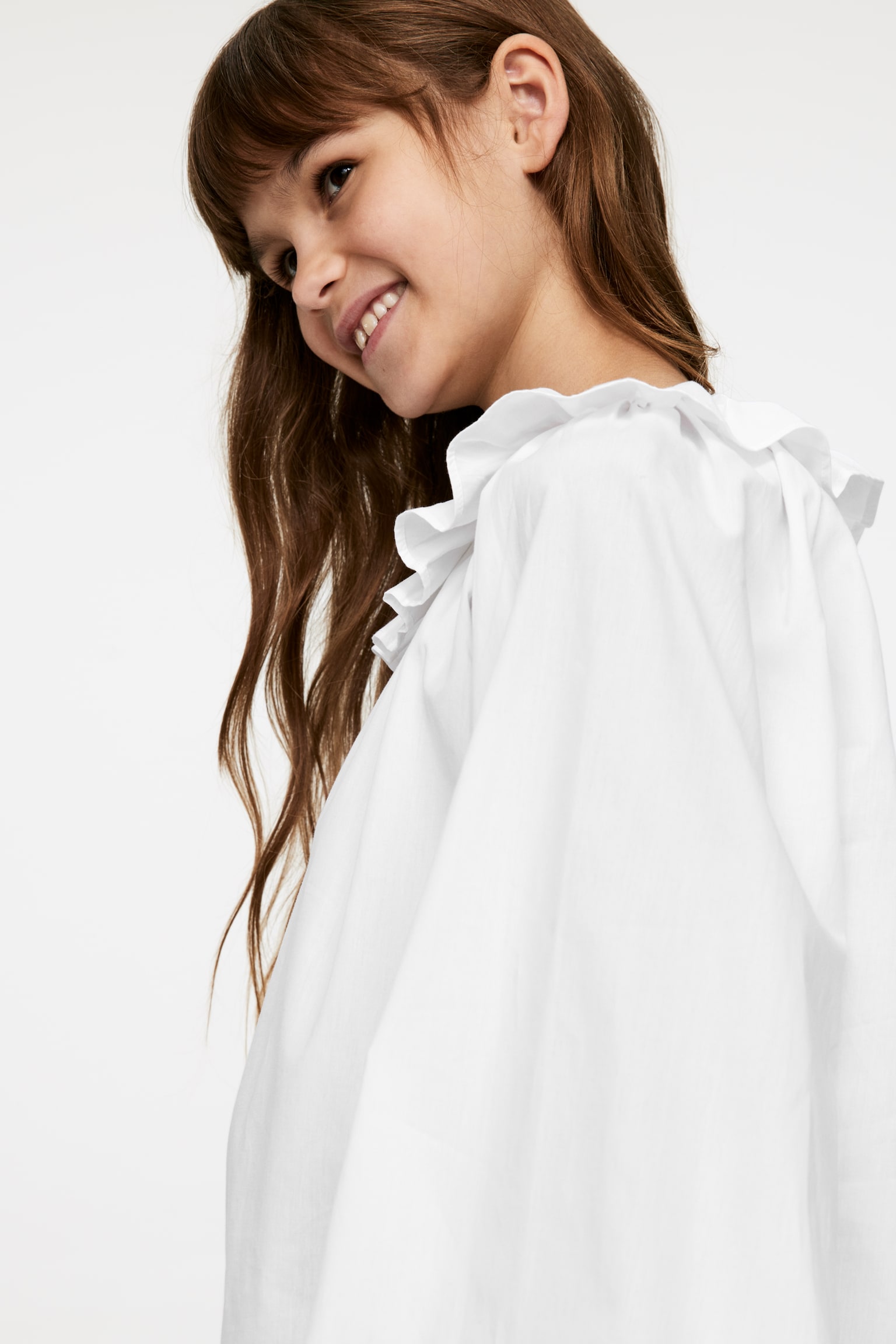 Frill-Collar Blouse - White - 6