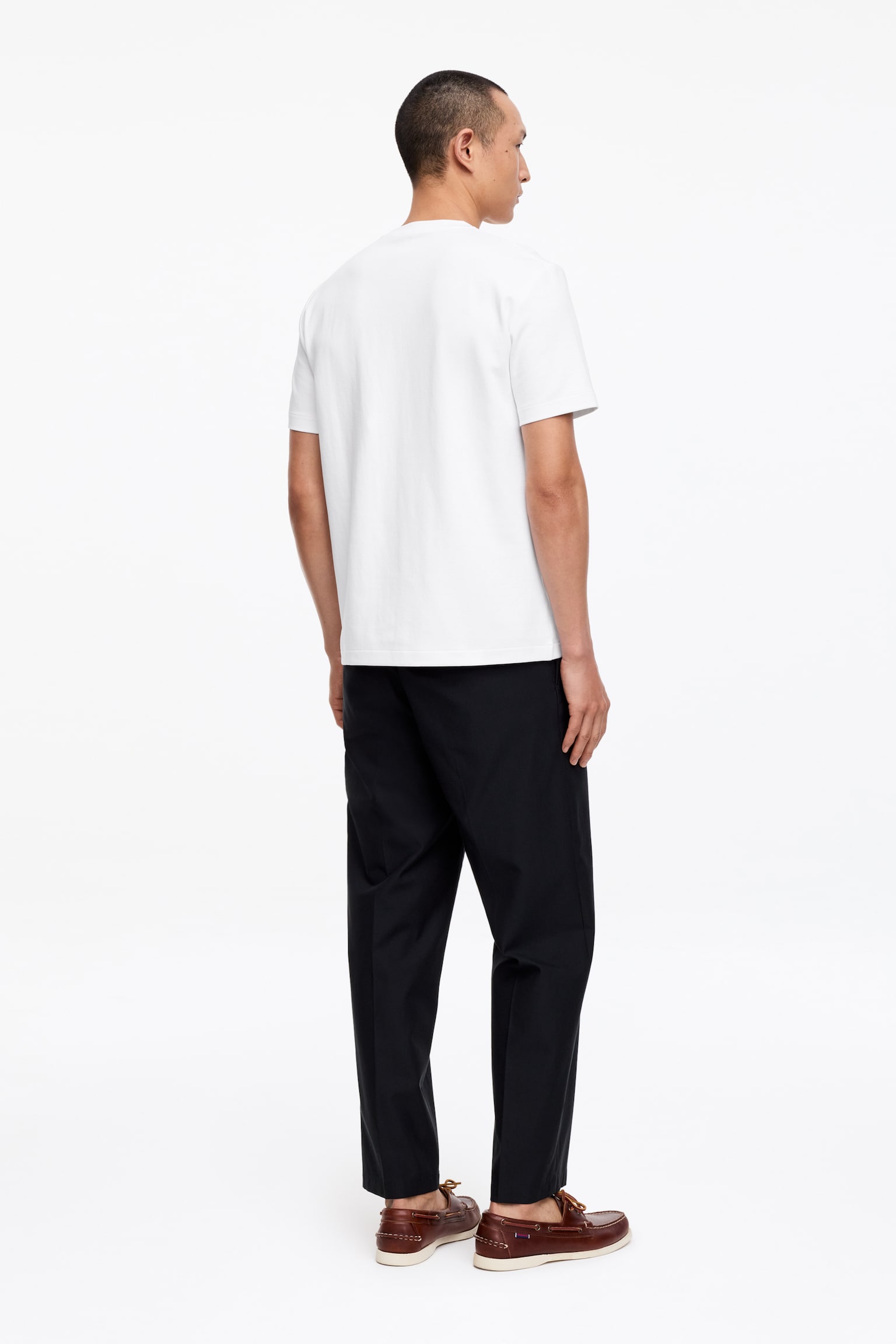 Regular interlock T-shirt - Vit/Svart - 5