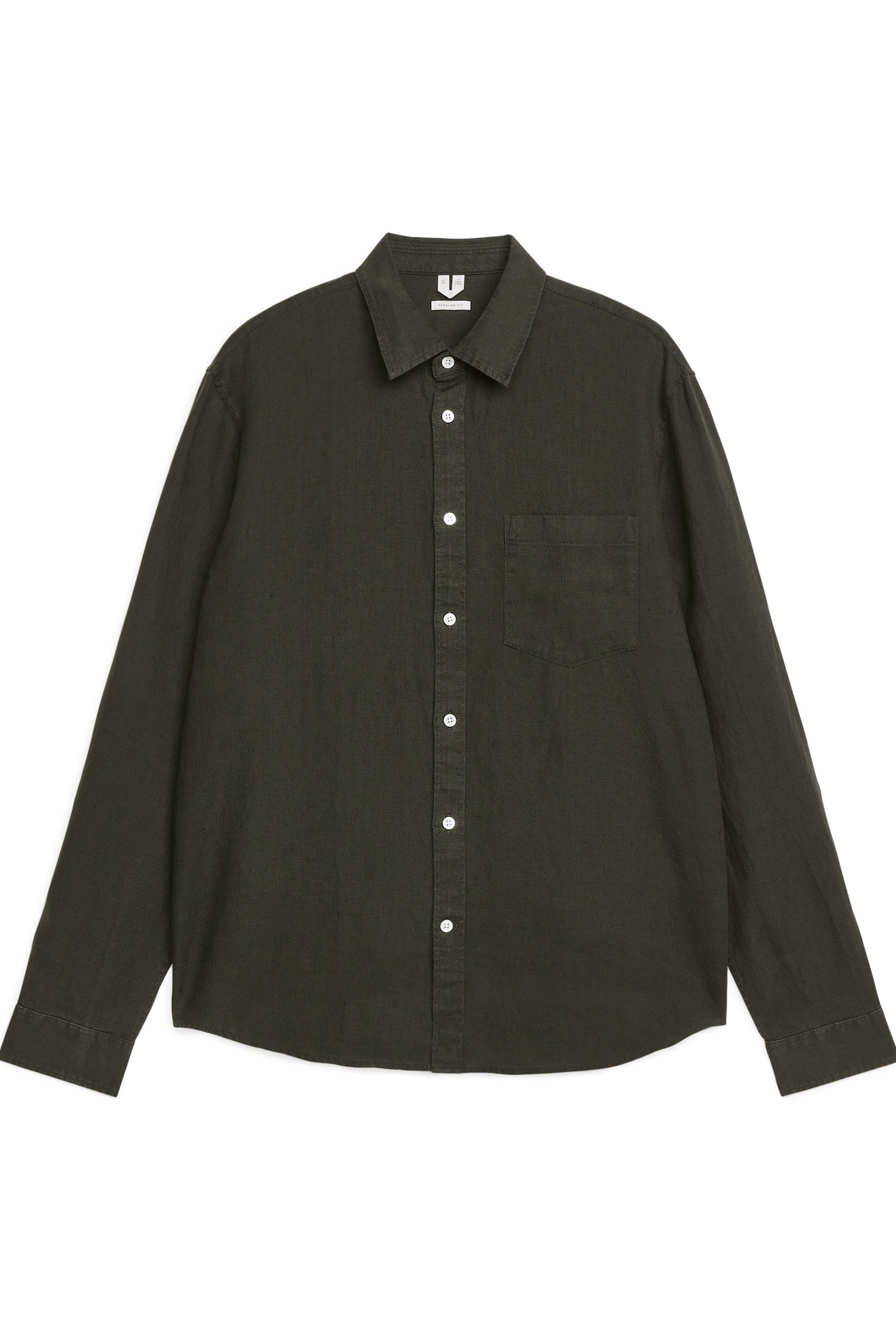 Regular-Fit Linen Shirt - Dark Green/Dark Blue/Soft Green Melange/Dark Mole Melange/White/Mole/Off-White/Beige - 1