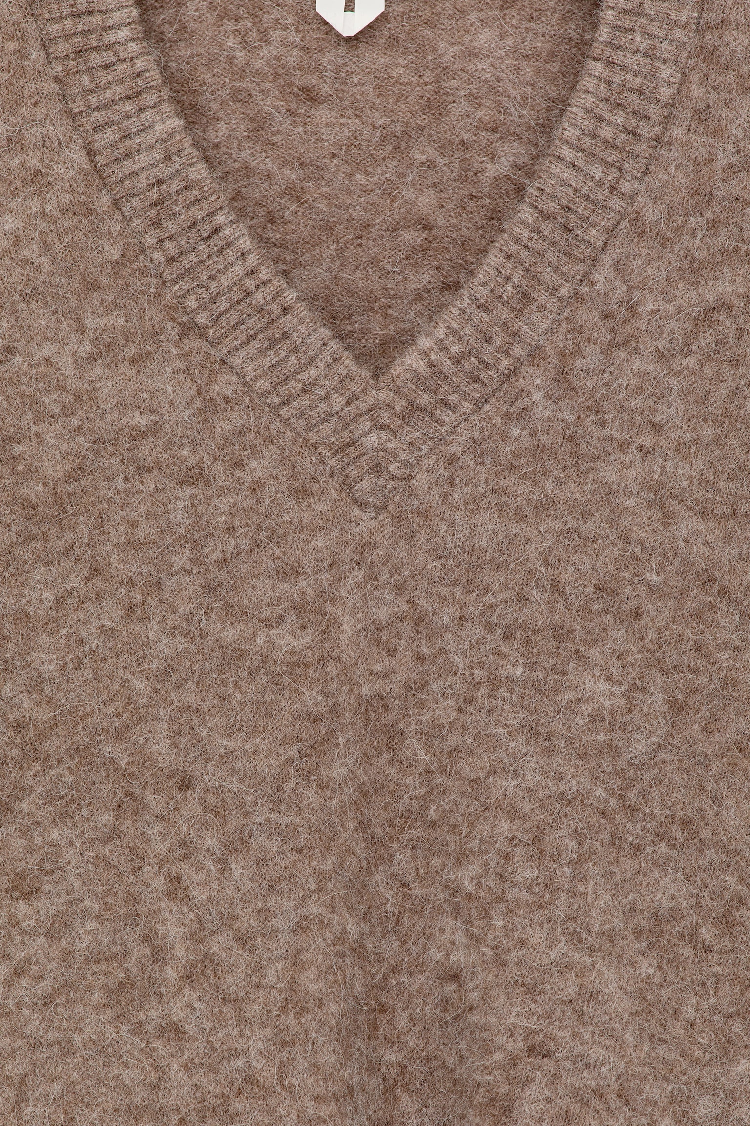 Maglione con scollo a V in misto alpaca e lana - Talpa - 6