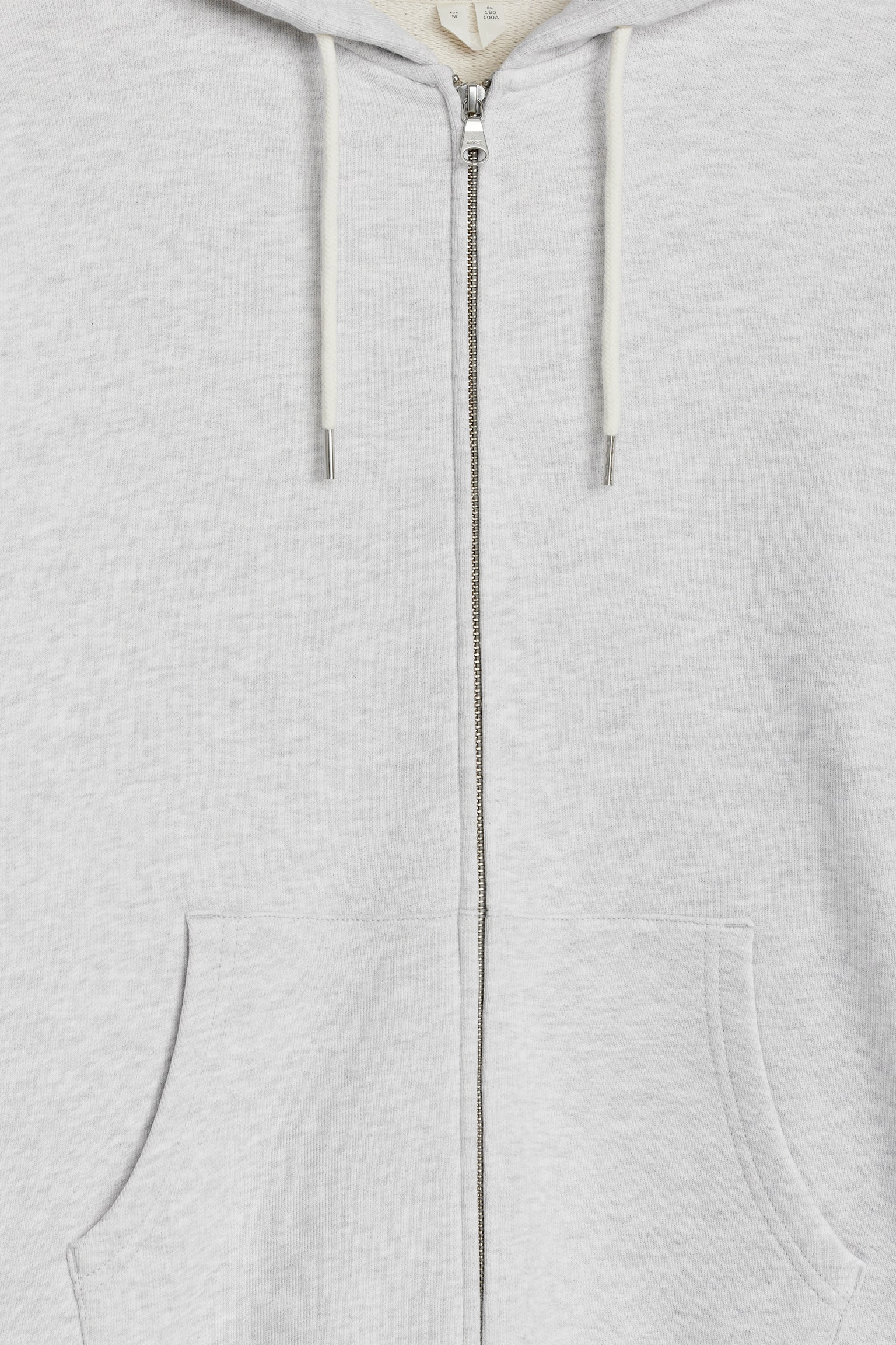 Relaxed Zip Hoodie - Grey Melange - 5