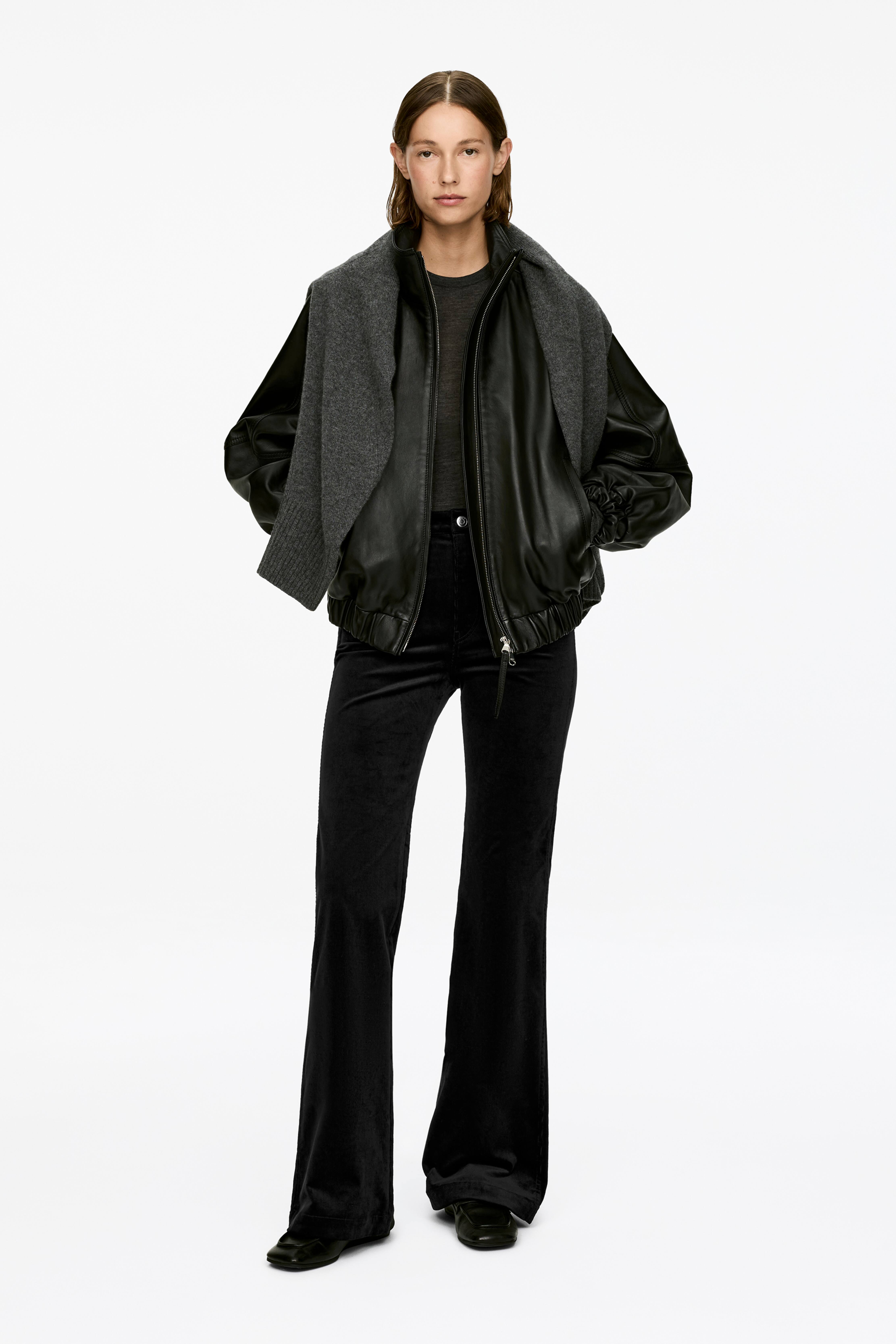 LUPINE corduroy jeans met uitlopende pijpen - Zwart/Donkergroen