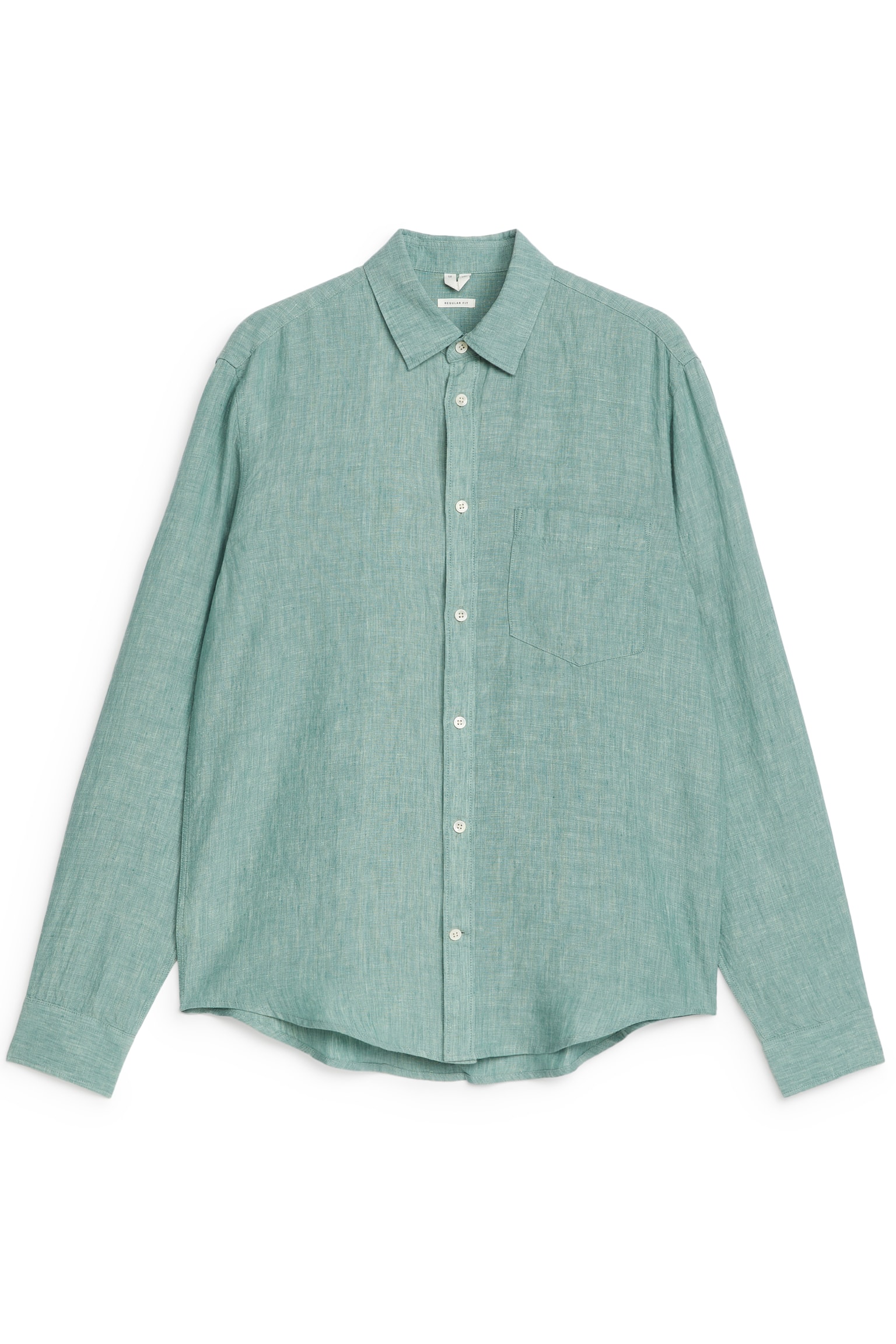 Regular-Fit Linen Shirt - Soft Green Melange/White/Mole/Dark Mole Melange/Dark Blue/Dark Green/Beige/Off-White - 1