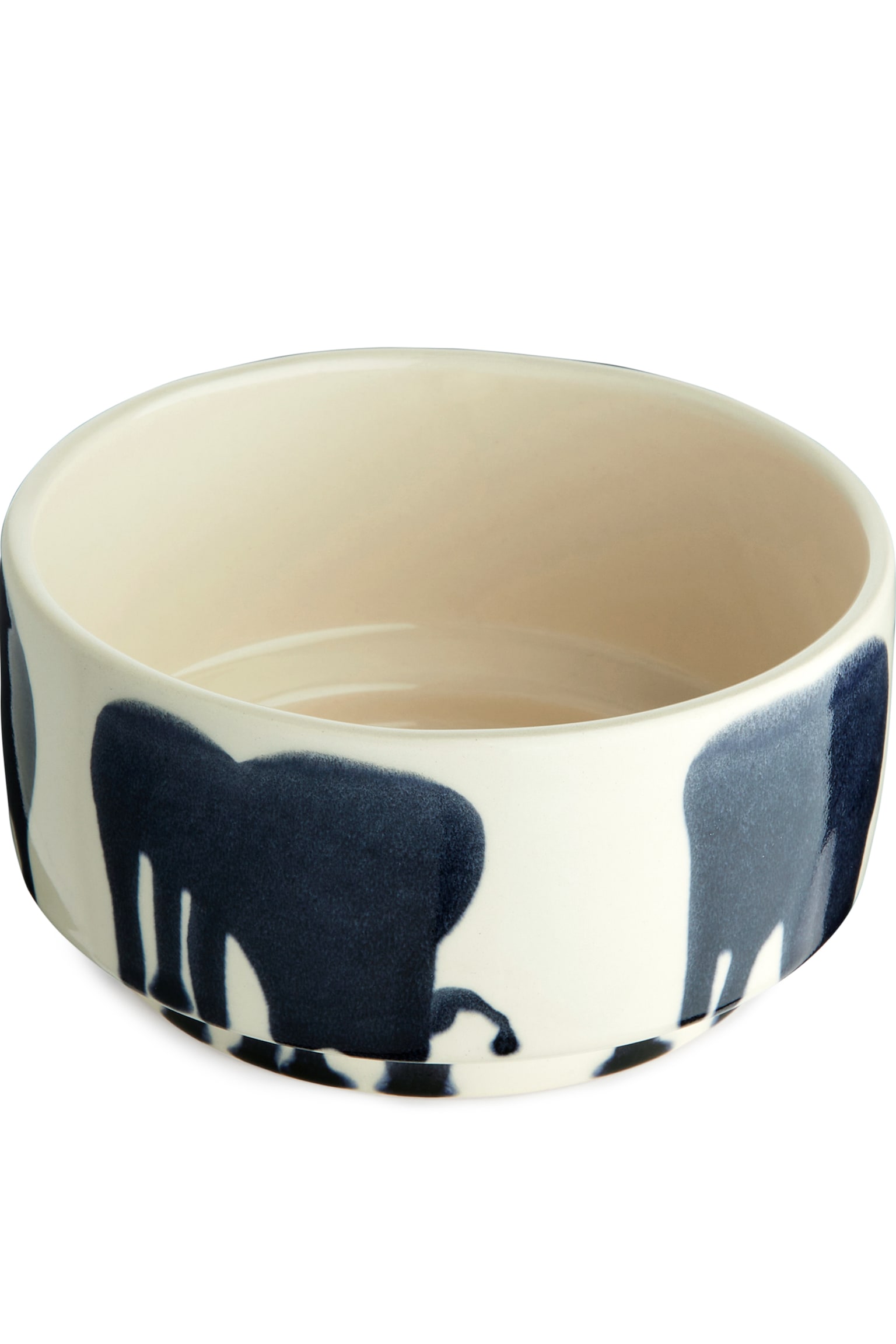 Steingutschale, 14 cm - Weiß/Schwarz/Blau/Cremeweiß - 2