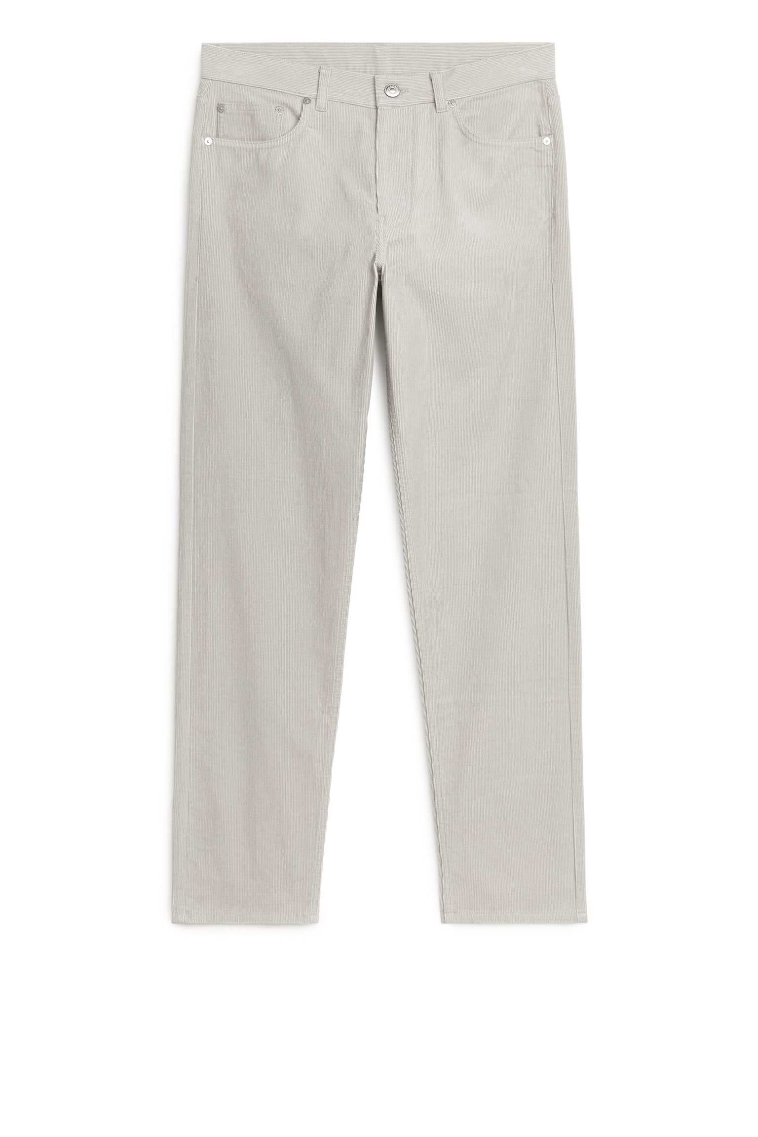 Corduroy Trousers - Light Grey/Light Green - 1