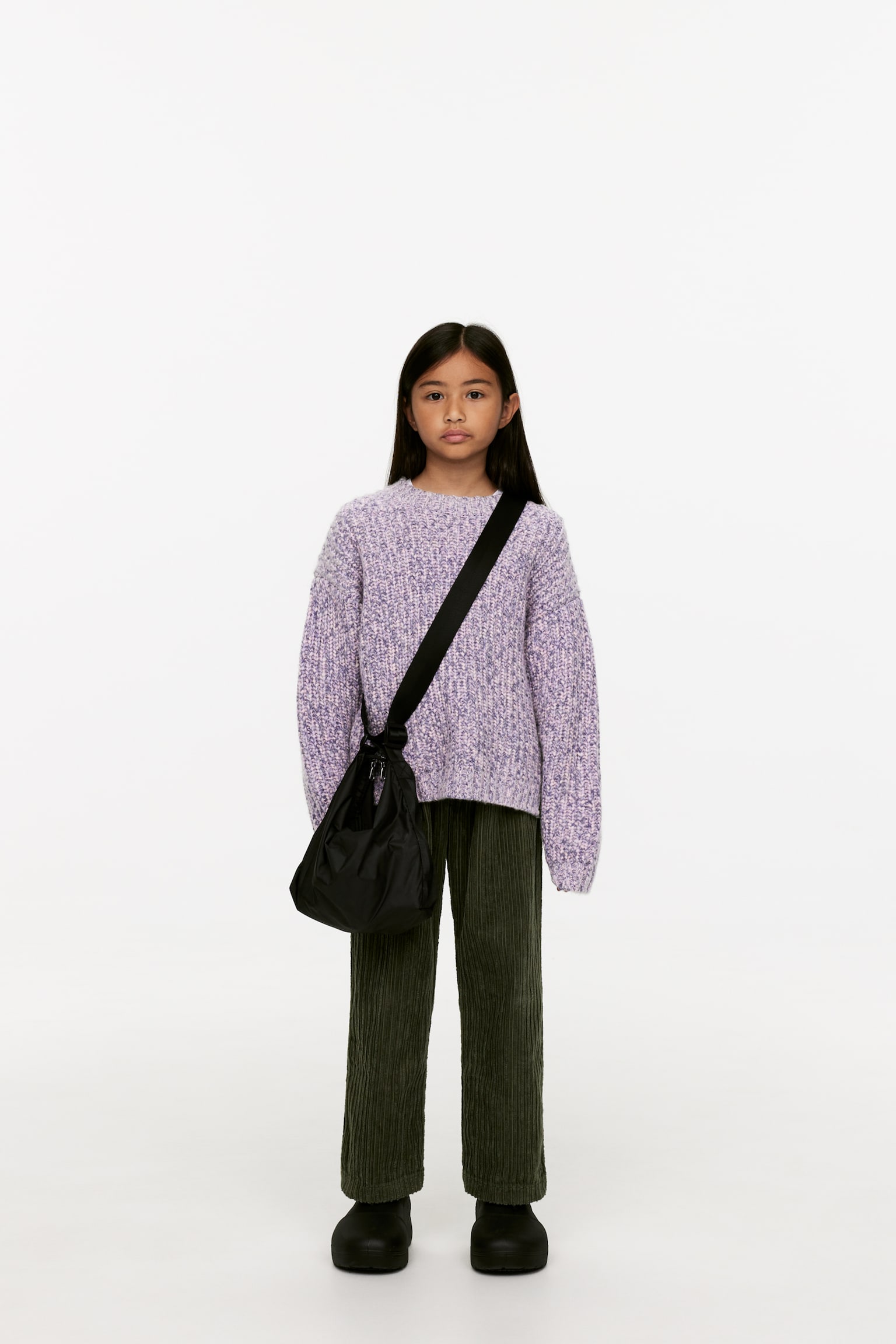 Space-Dyed Wool Jumper - Lilac - 1