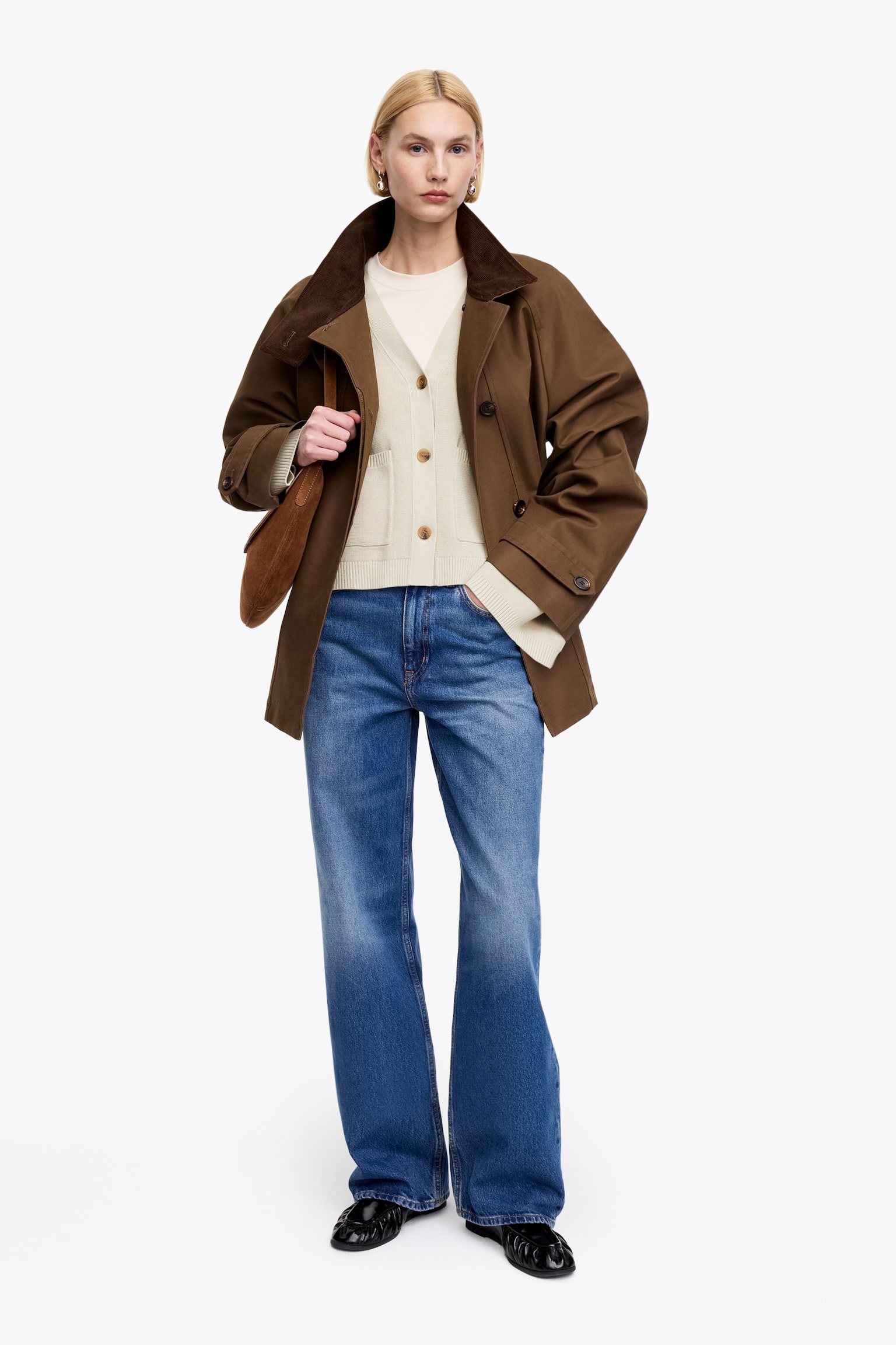 Kofta i bomull - Ljus mullvad/Mörkbrun - 3