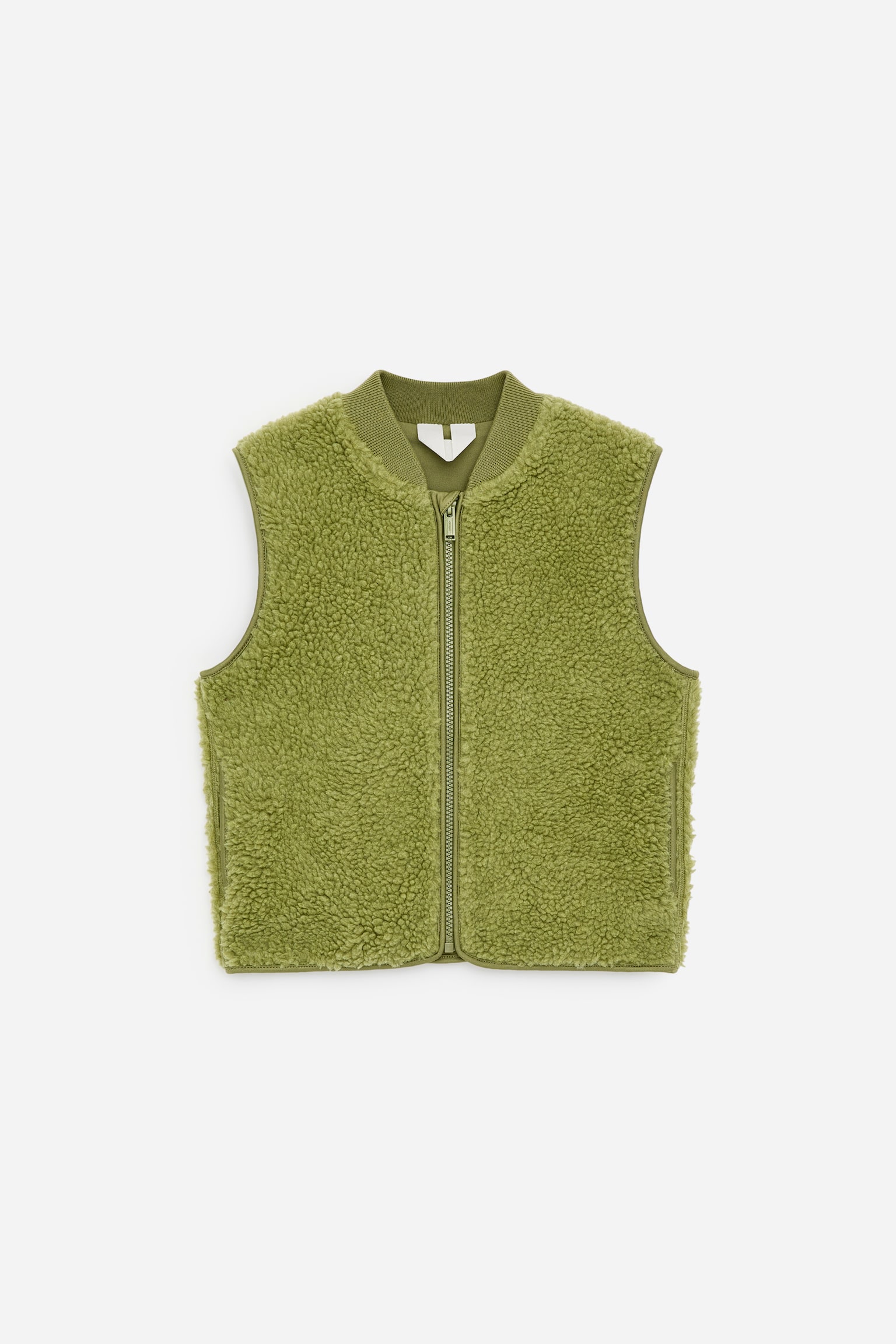 Plysvest - Grøn/Syrenfarvet