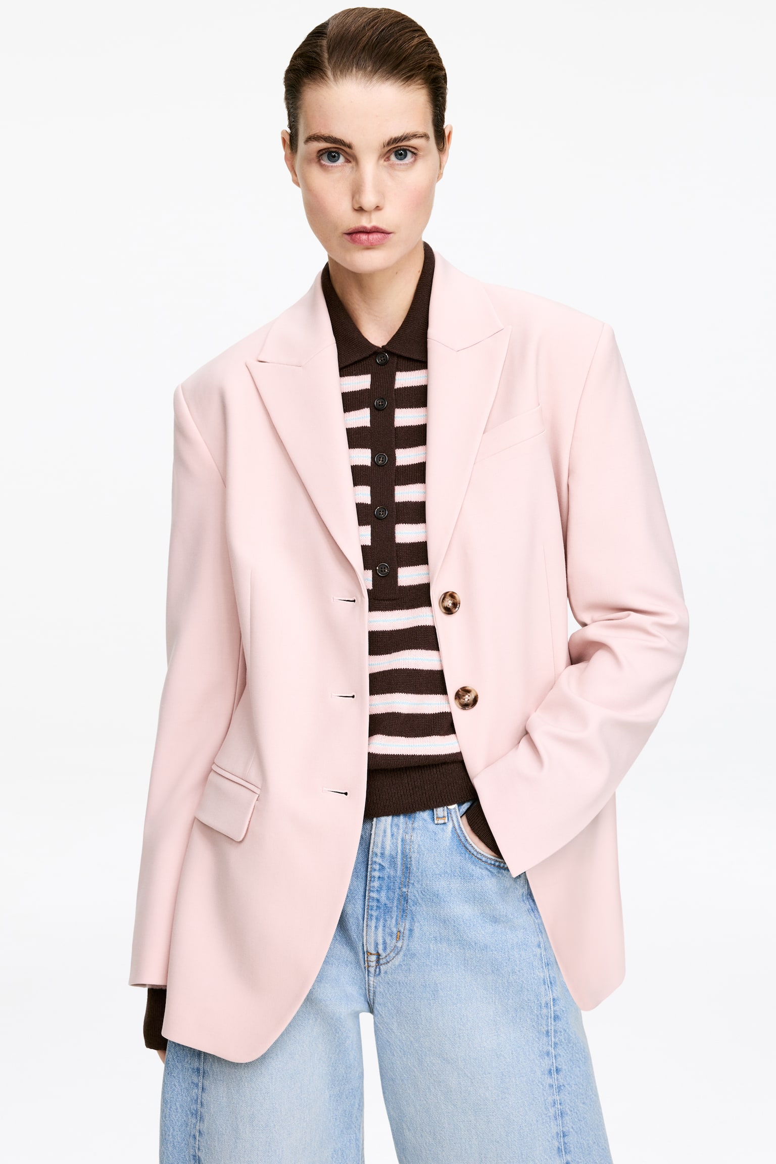 Pull polo en laine - Marron/Gris/Rose/Gris/Jaune/Noir - 4