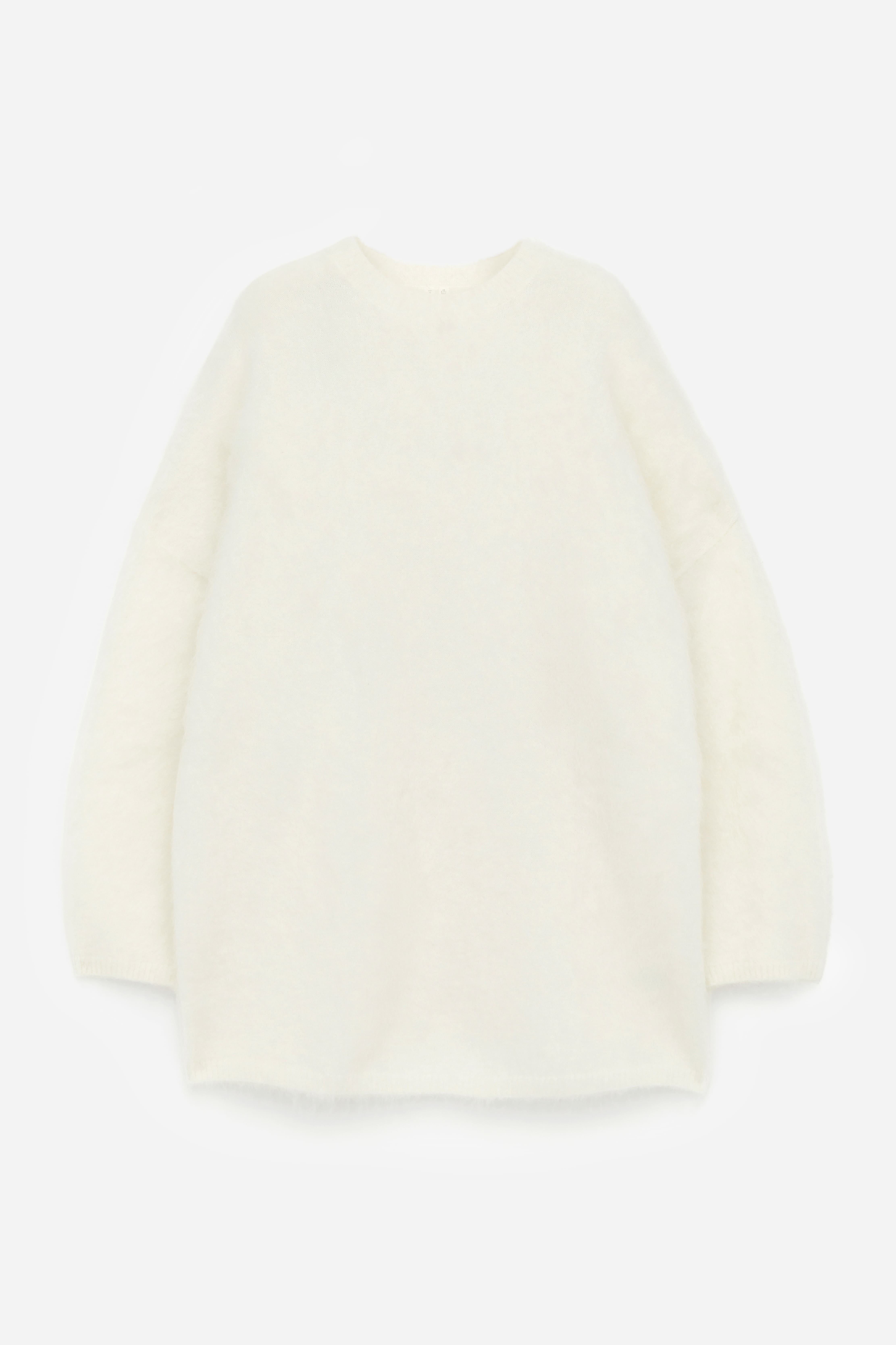 Maglione in misto mohair e lana - Bianco sporco