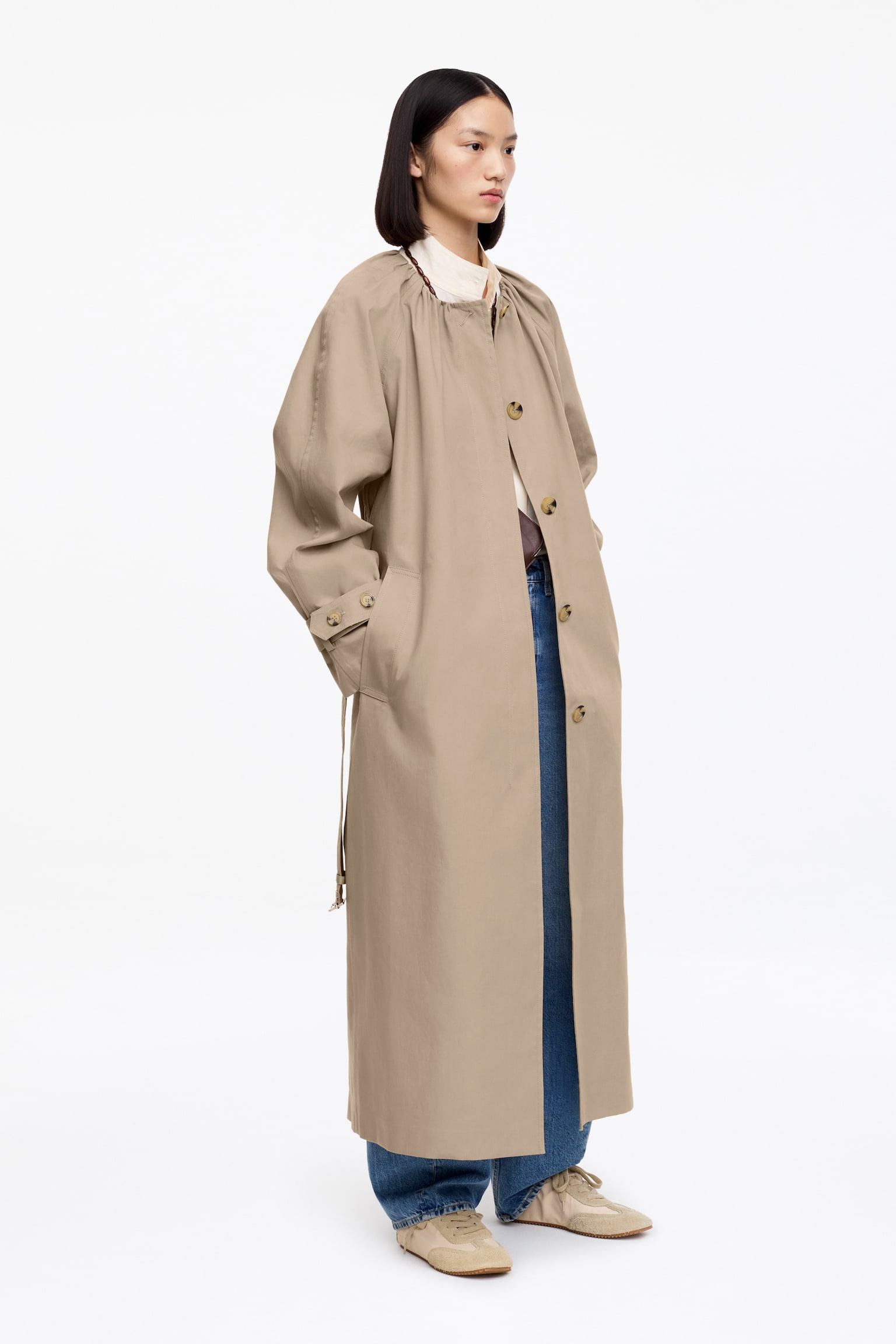 Manteau en coton - Beige - 7