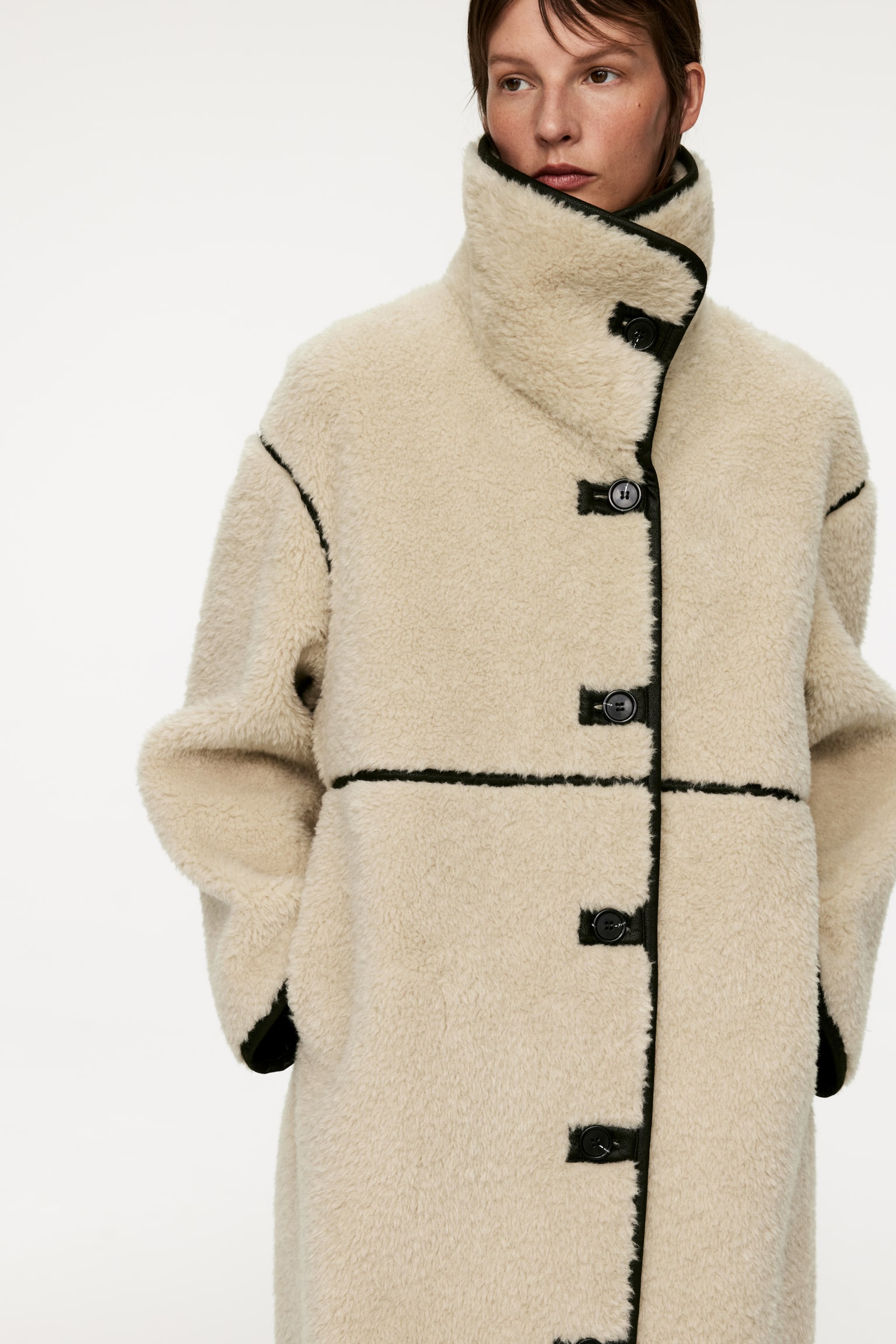 Pile Coat - Beige - 7