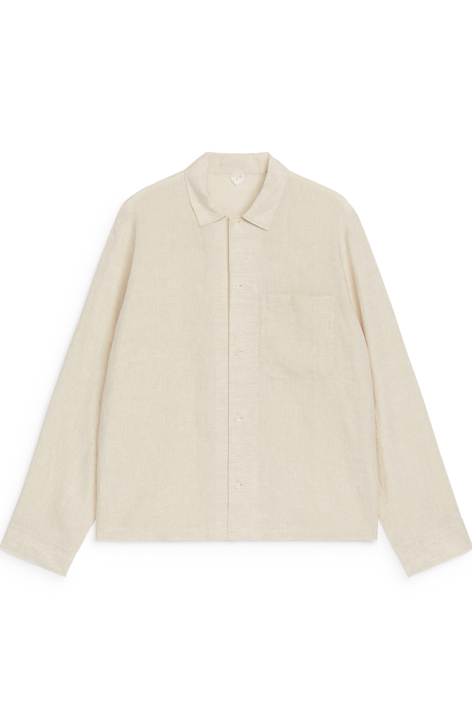 Linen Shirt - Beige/Black - 1