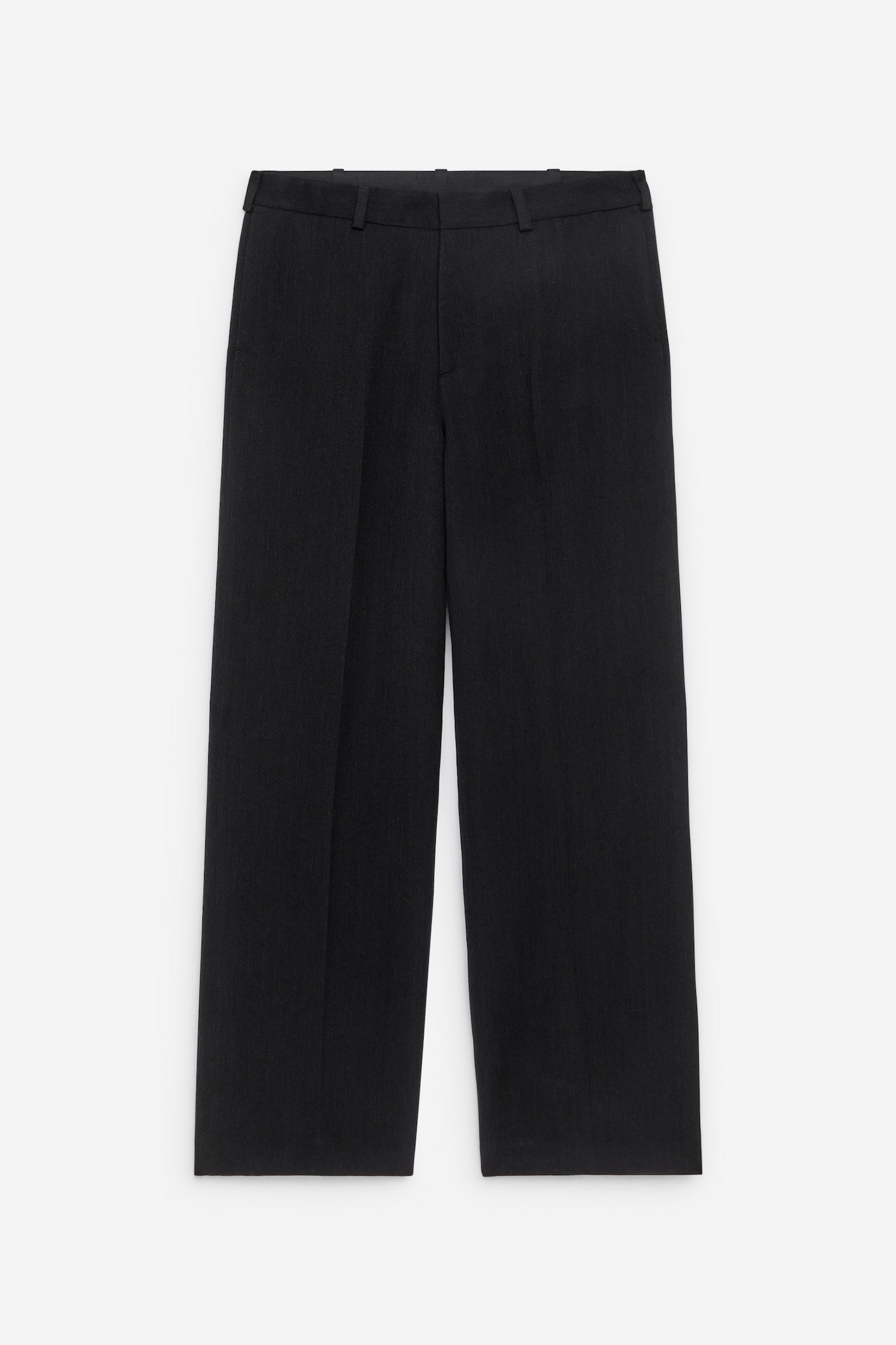 Locker geschnittene Hose aus Wolle - Dunkelgrau/Schwarz/Dunkelblau - 2