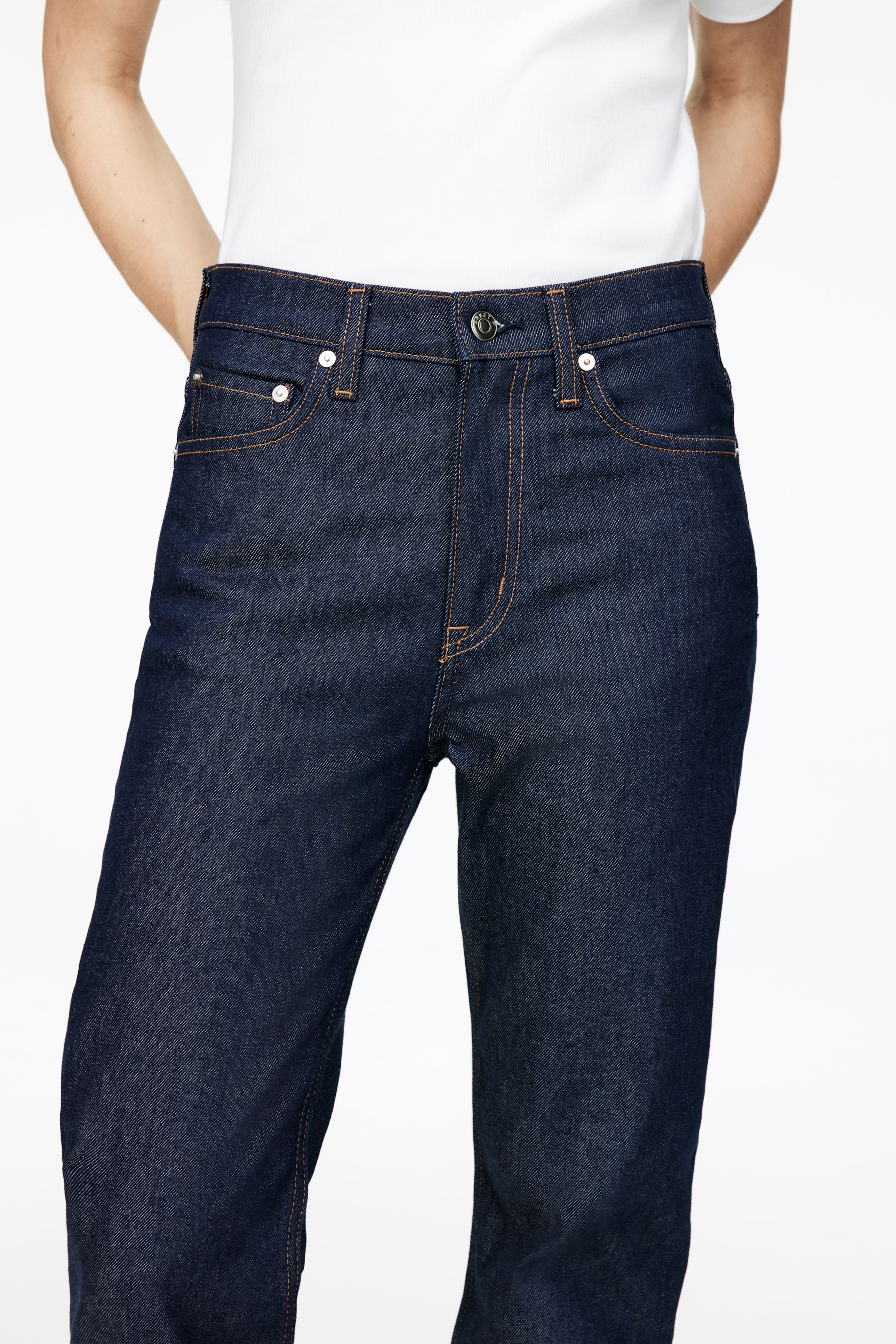 JADE CROPPED Slim farmer - Sötétkék/Koptatott fekete/Fehér/Sötétkék/Kék/Kék