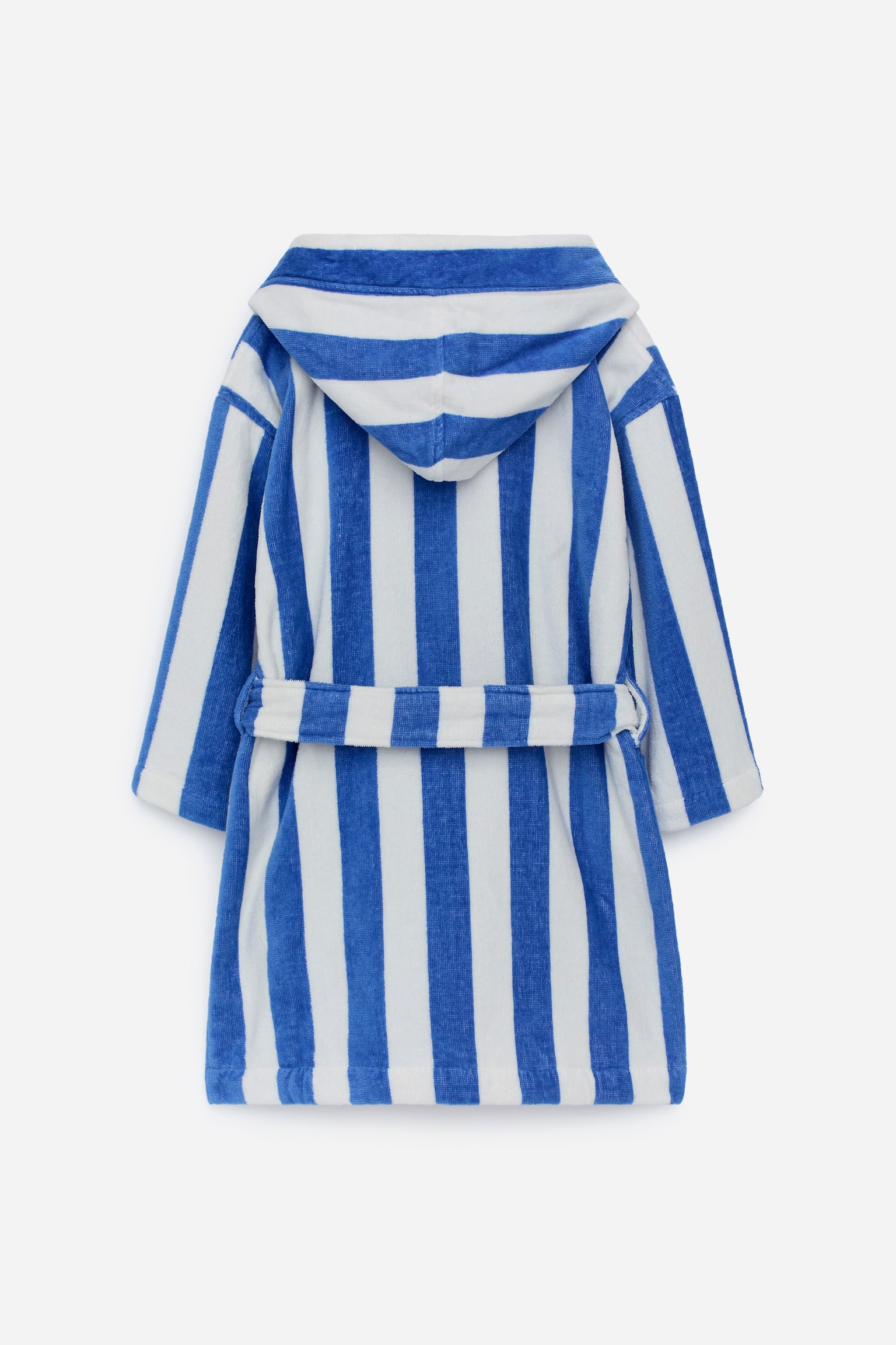 Cotton Terry Bathrobe - Синьо/Бяло/Розово - 3