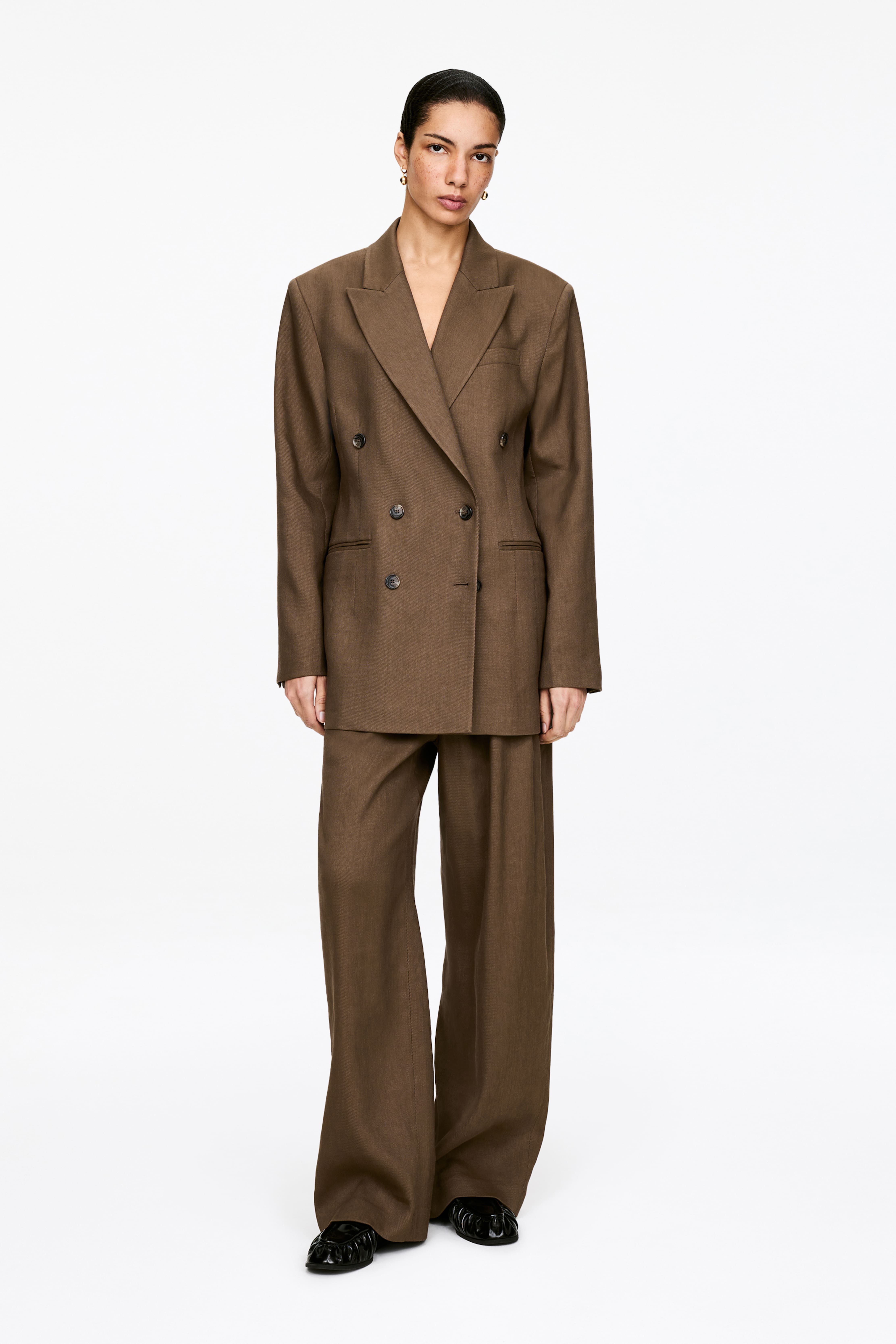 Blazer doppiopetto - Beige scuro