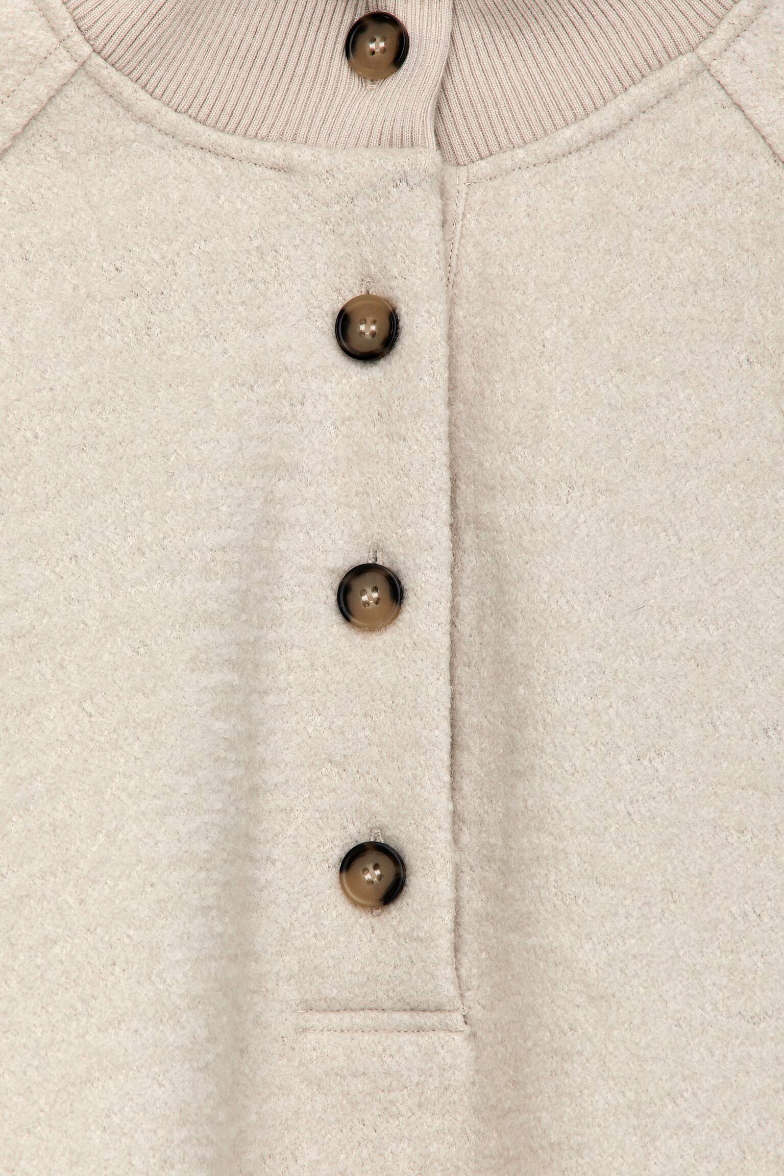 Pullover aus Wollwalk und Baumwolle - Cremeweiß - 6